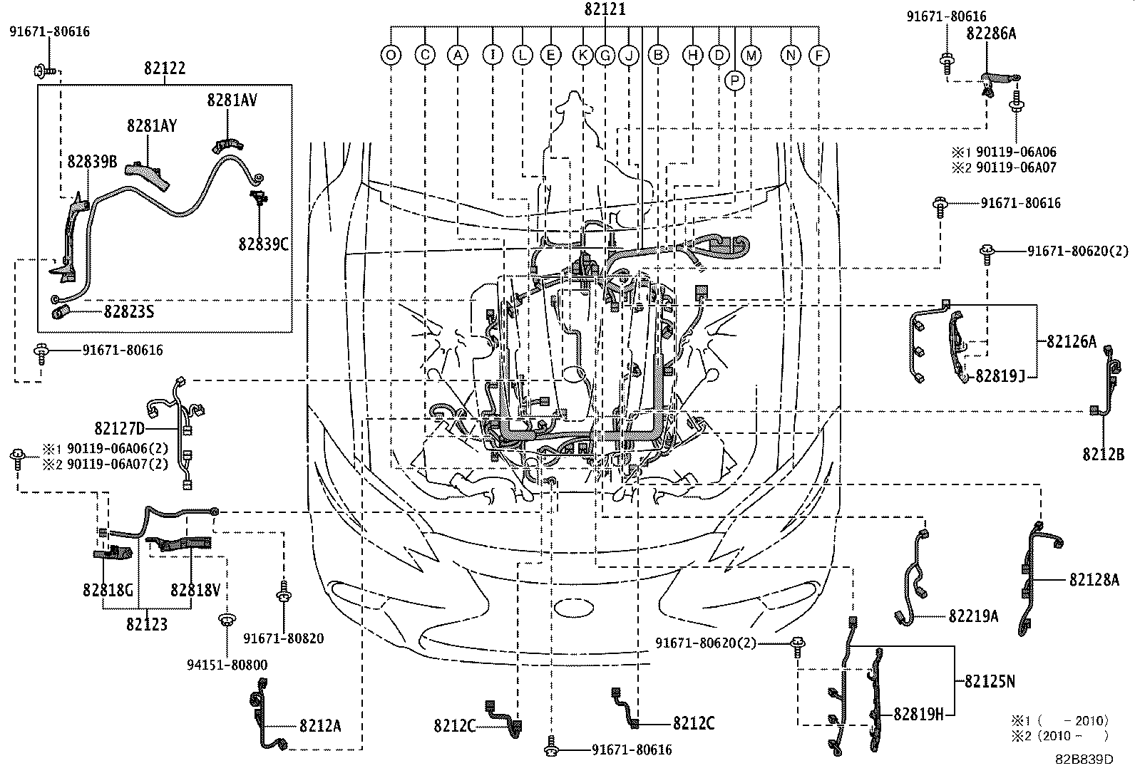 82712-50370 SUPPORT, WIRING HARNESS, NO.1 product image
