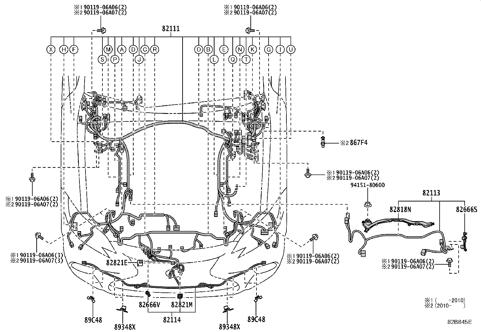 82712-50370 SUPPORT, WIRING HARNESS, NO.1 product image