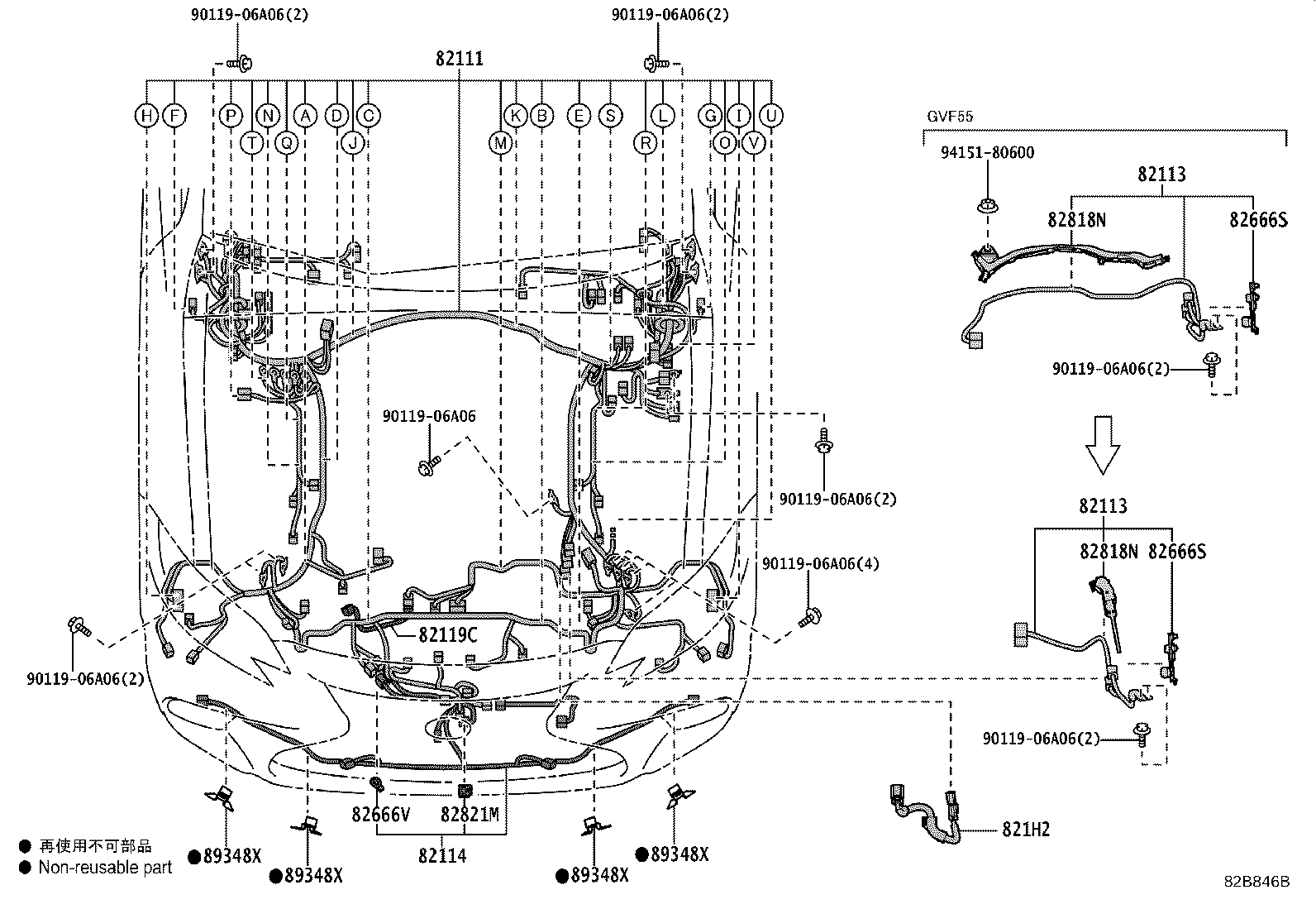 Toyota 82143-50060 WIRE, INSTRUMENT PANEL, NO.3