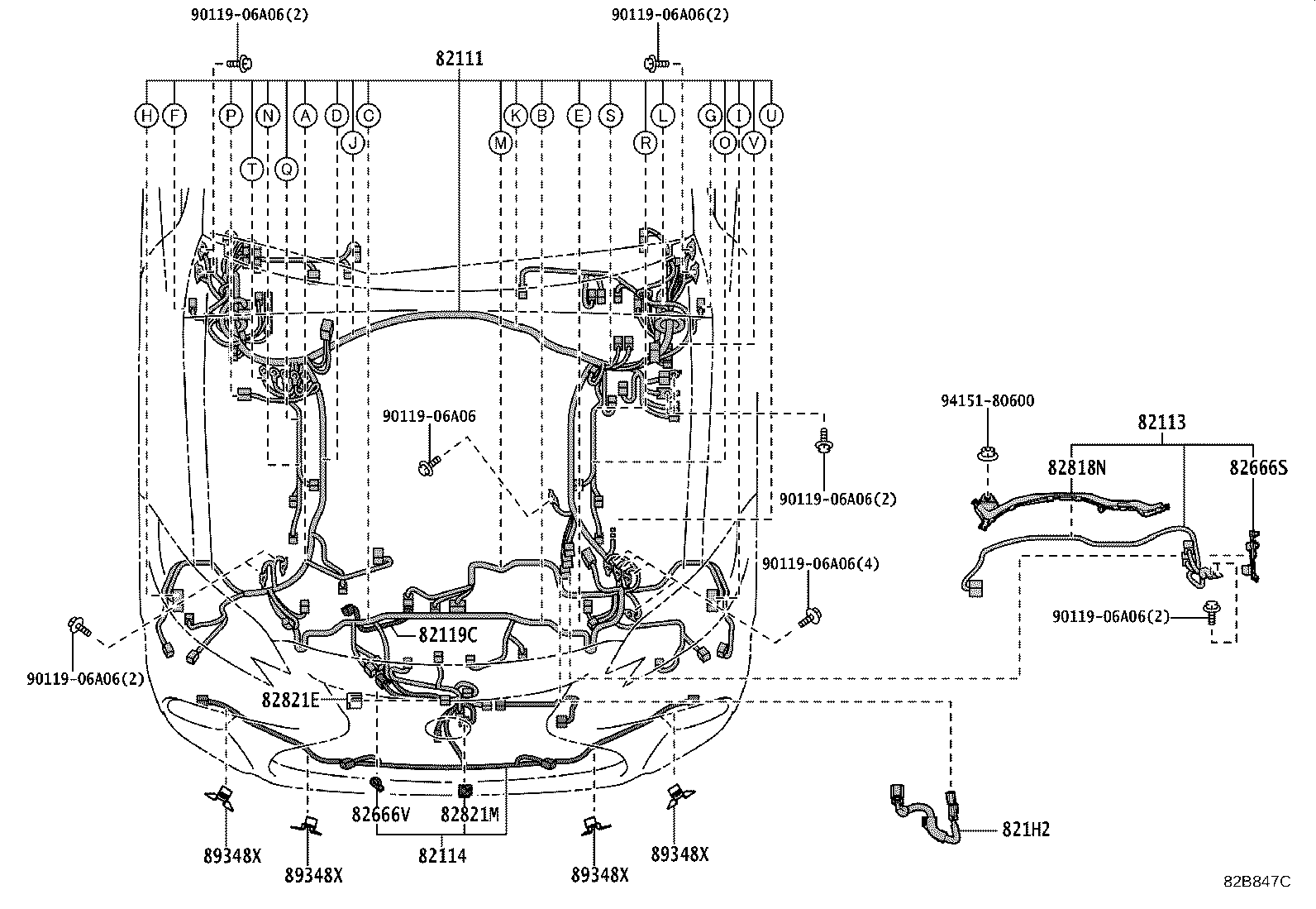 82712-50370 SUPPORT, WIRING HARNESS, NO.1 product image