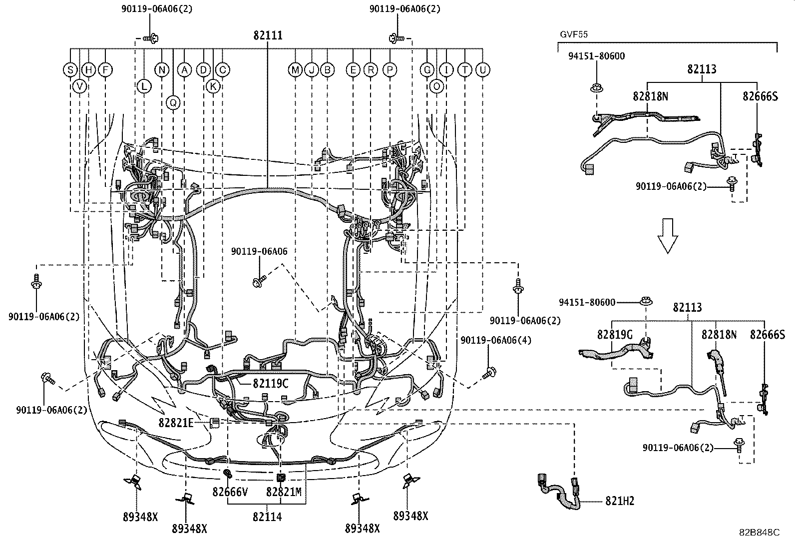 82712-50370 SUPPORT, WIRING HARNESS, NO.1 product image
