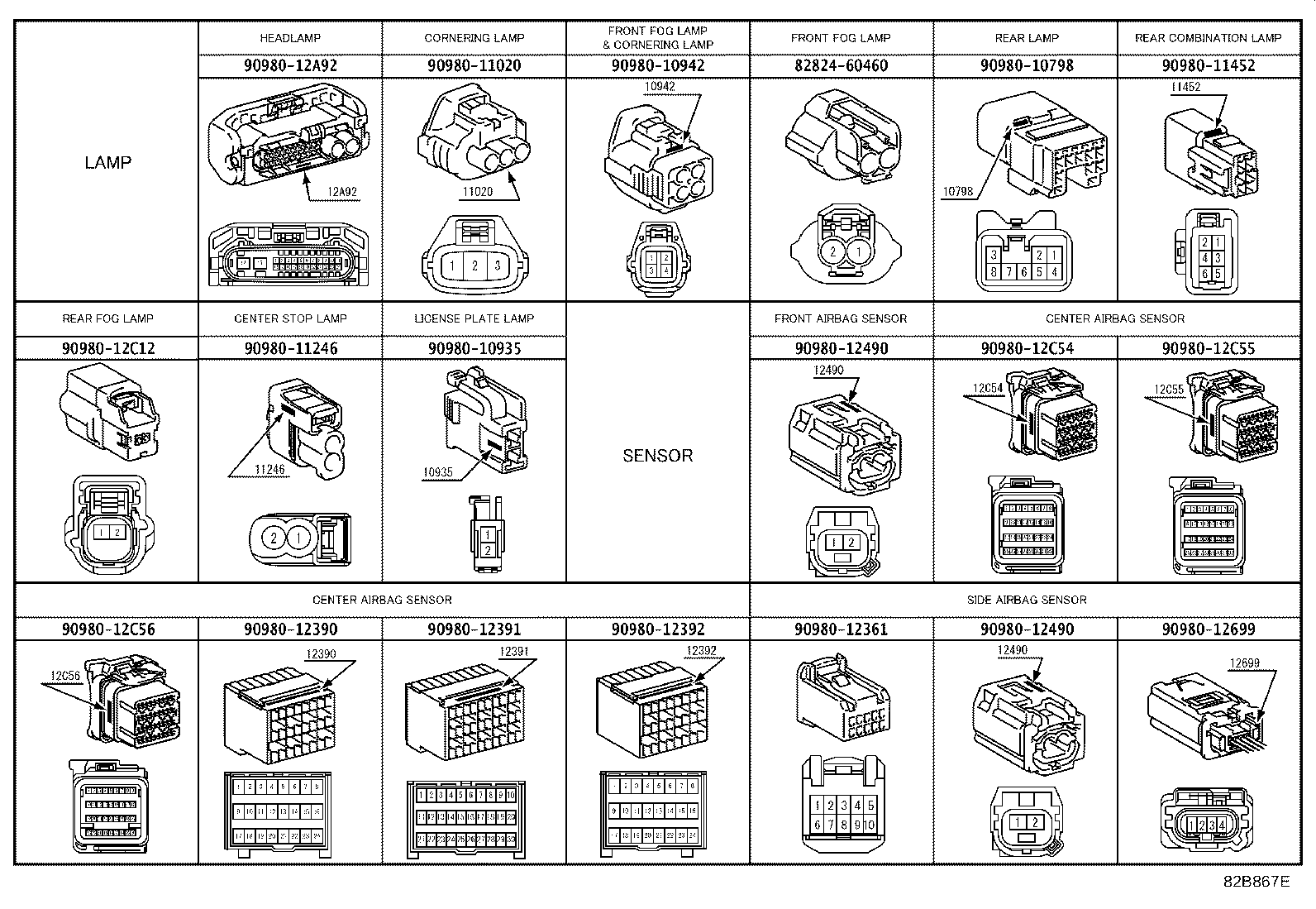 82194-48060 WIRE, REAR SEAT, LH product image