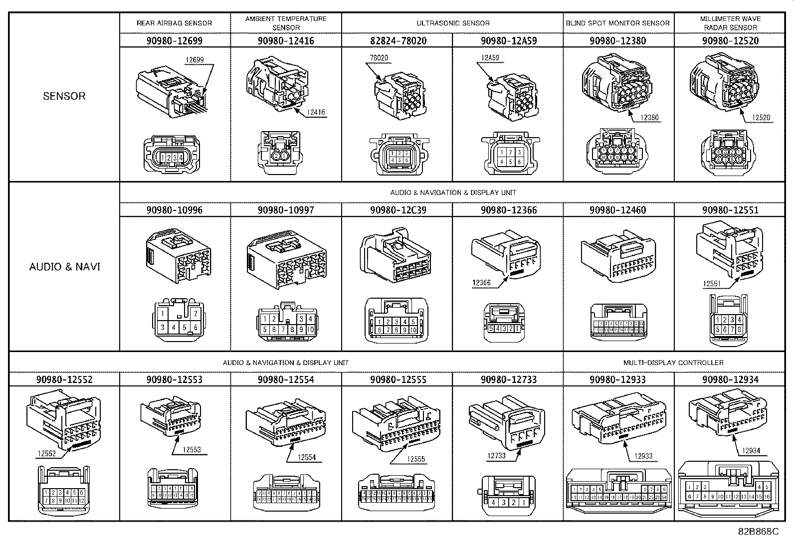 82194-48060 WIRE, REAR SEAT, LH product image