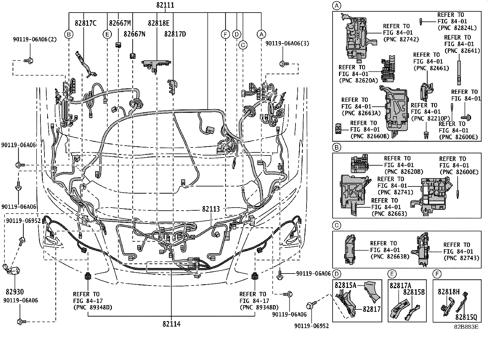 82142-58140 WIRE, INSTRUMENT PANEL, NO.2 product image