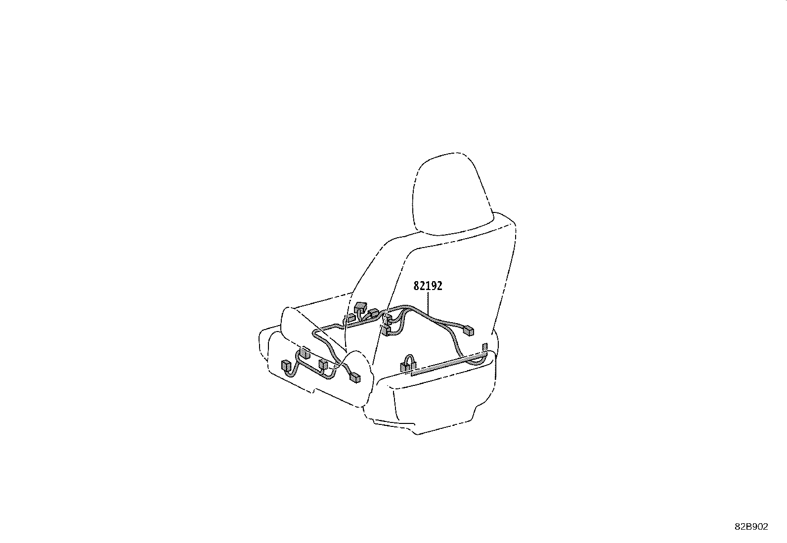 82053-B1010 WIRE, REAR DOOR, RH product image
