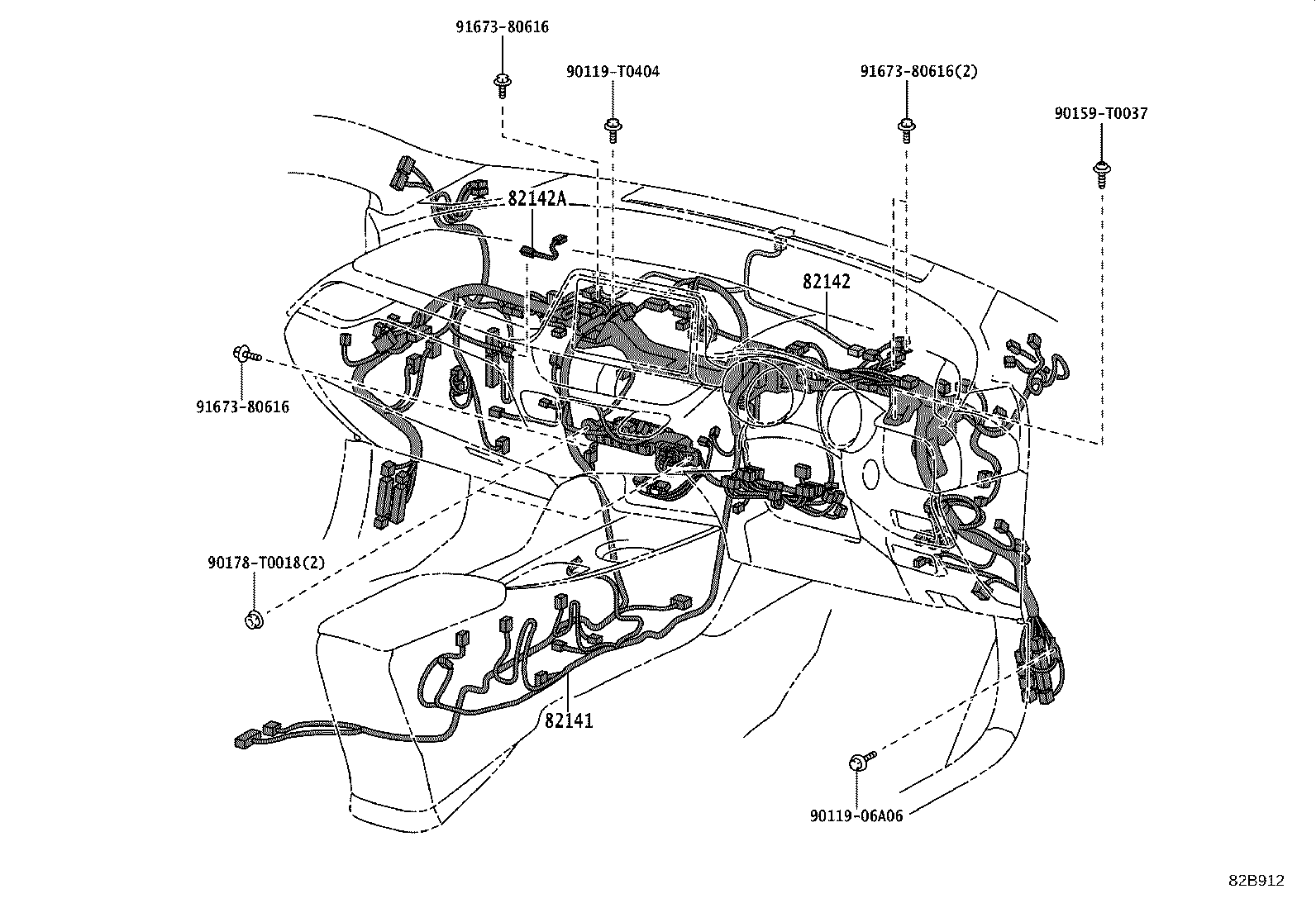 82142-F4060 WIRE, INSTRUMENT PANEL, NO.2 product image