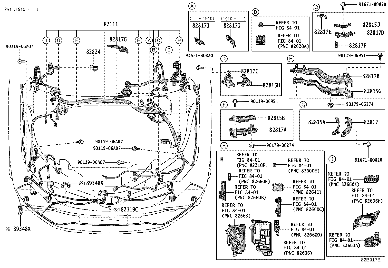 Toyota 82143-10050 WIRE, INSTRUMENT PANEL, NO.3