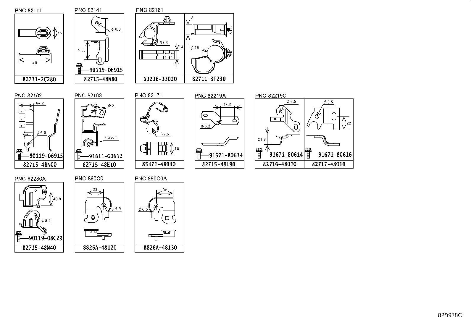 82142-48P50 WIRE, INSTRUMENT PANEL, NO.2 product image