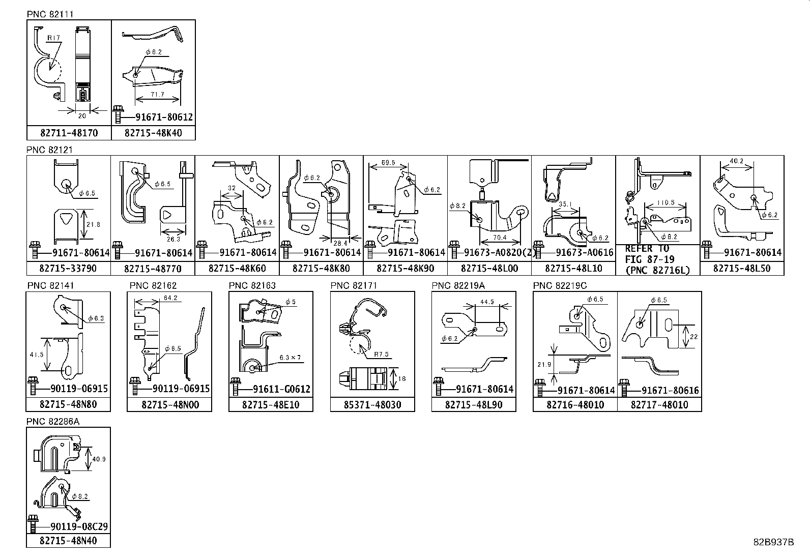 82712-28290 SUPPORT, WIRING HARNESS product image