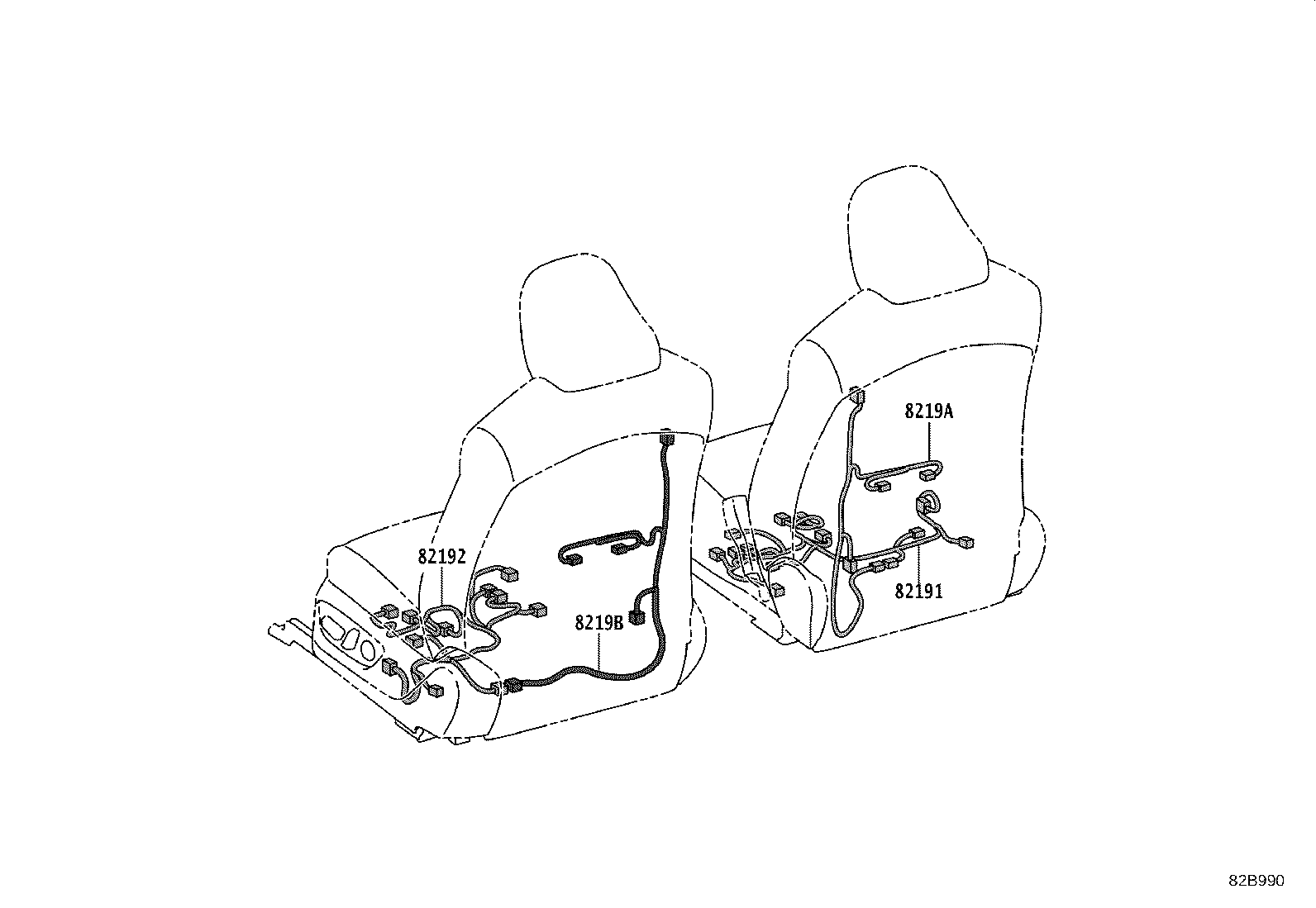 82151-07440 WIRE, FRONT DOOR, RH product image