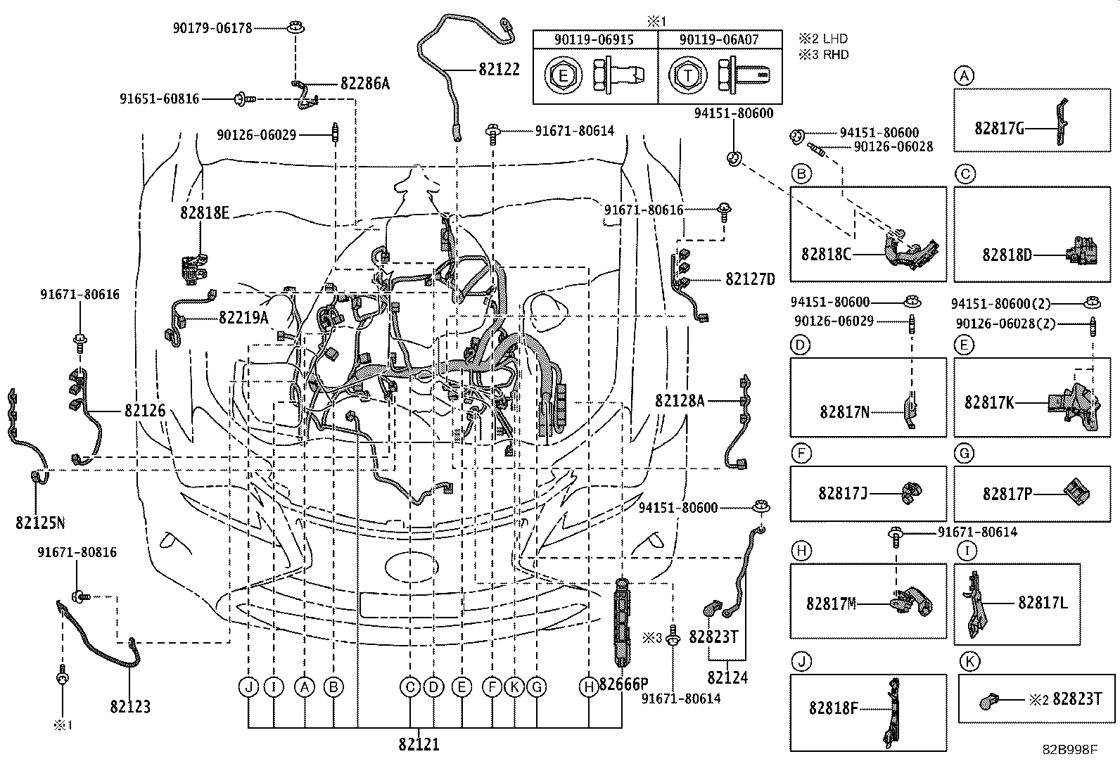 82151-24440 WIRE, FRONT DOOR, RH product image