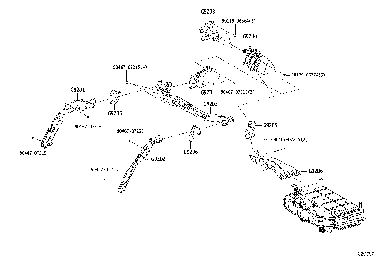 G920B-30040 BRACKET SUB-ASSY, HV BATTERY CARRIER, NO.1 product image