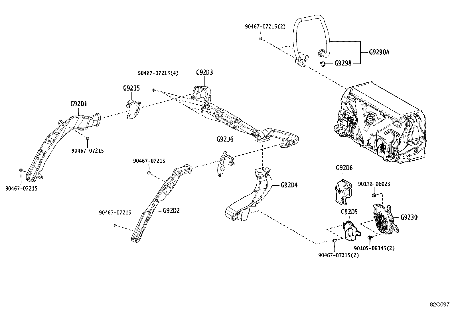G920B-30040 BRACKET SUB-ASSY, HV BATTERY CARRIER, NO.1 product image