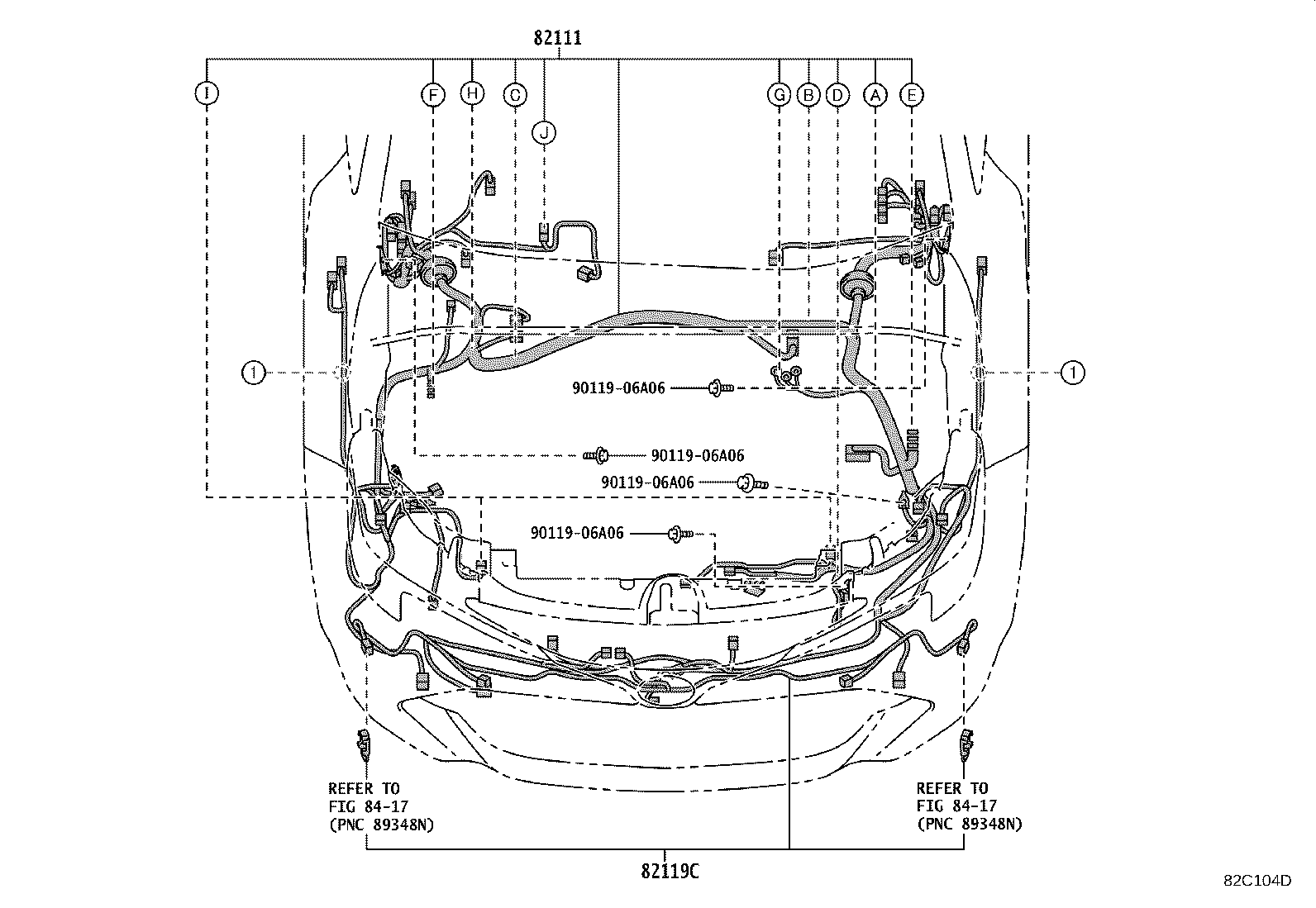 82183-12100 WIRE, FLOOR, NO.6 product image
