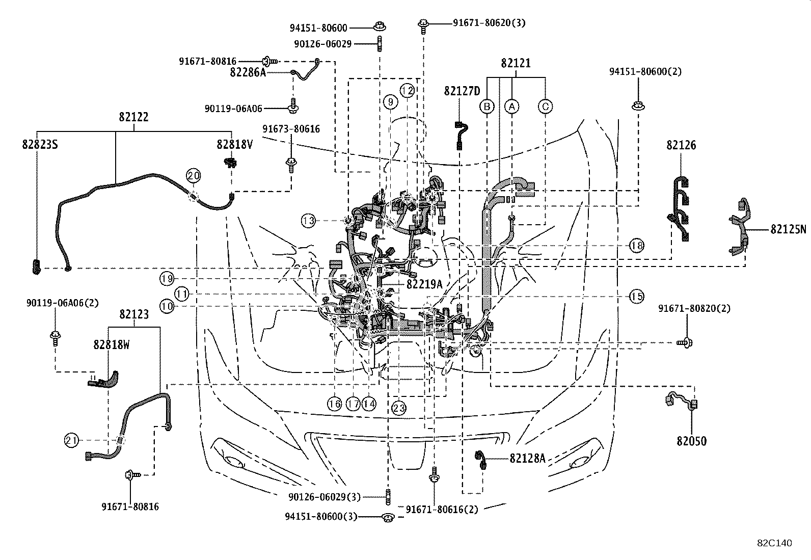 82151-30F81 WIRE, FRONT DOOR, RH product image