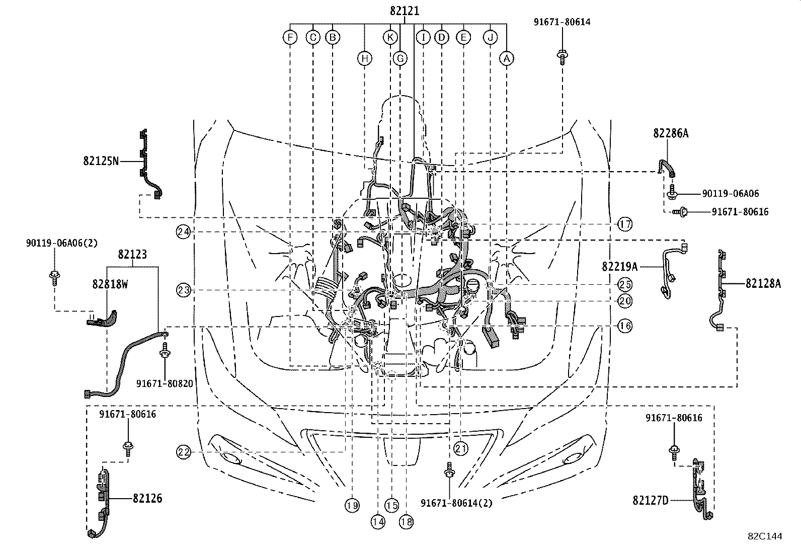 82151-30F81 WIRE, FRONT DOOR, RH product image