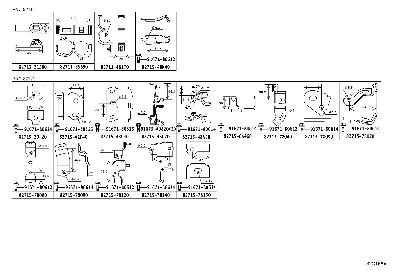 82712-28290 SUPPORT, WIRING HARNESS product image