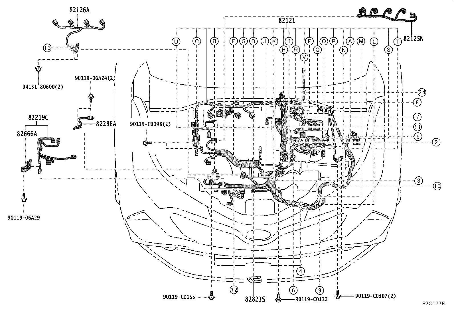 82151-F4680 WIRE, FRONT DOOR, RH product image