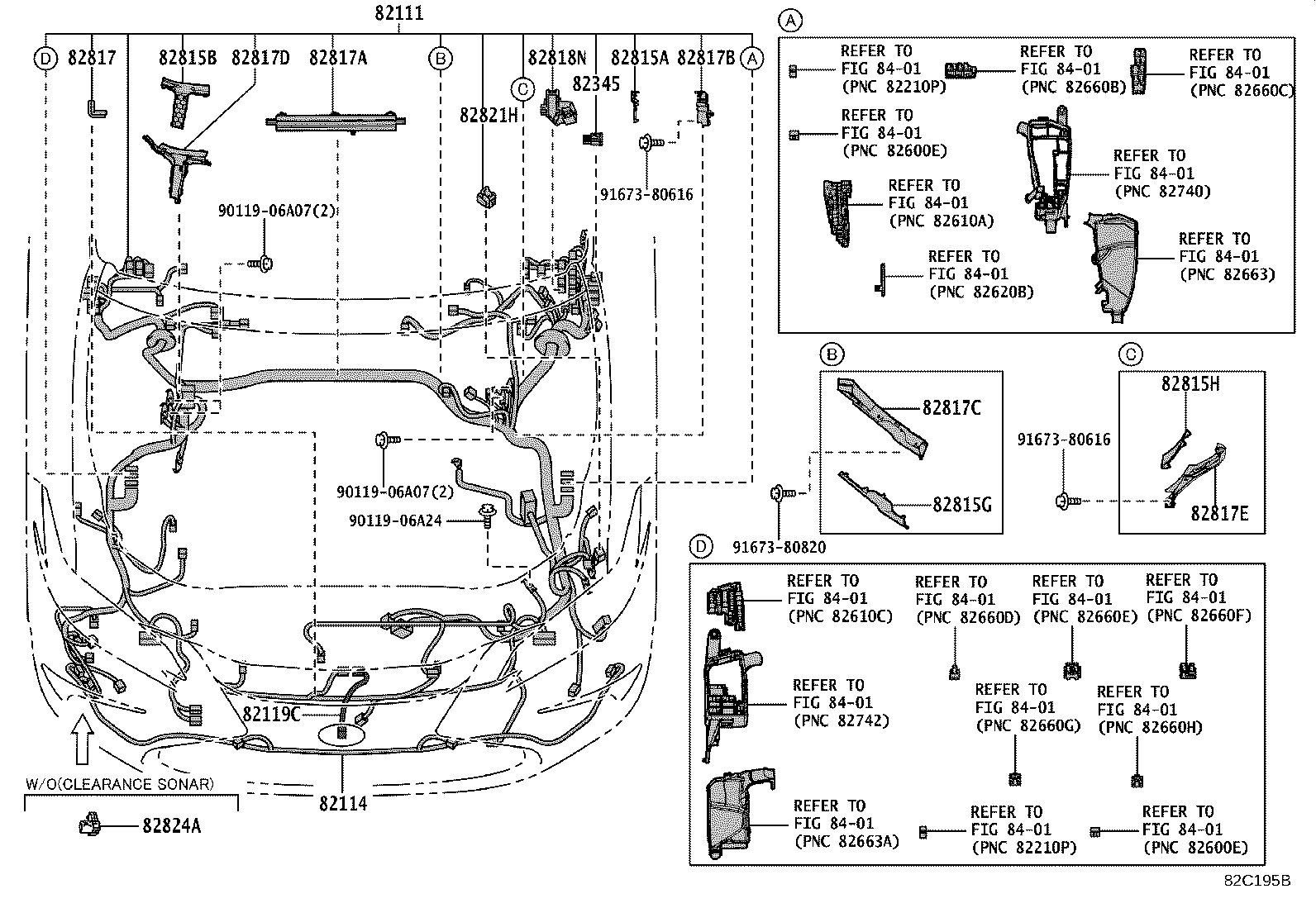 Toyota 82143-33280 WIRE, INSTRUMENT PANEL, NO.3