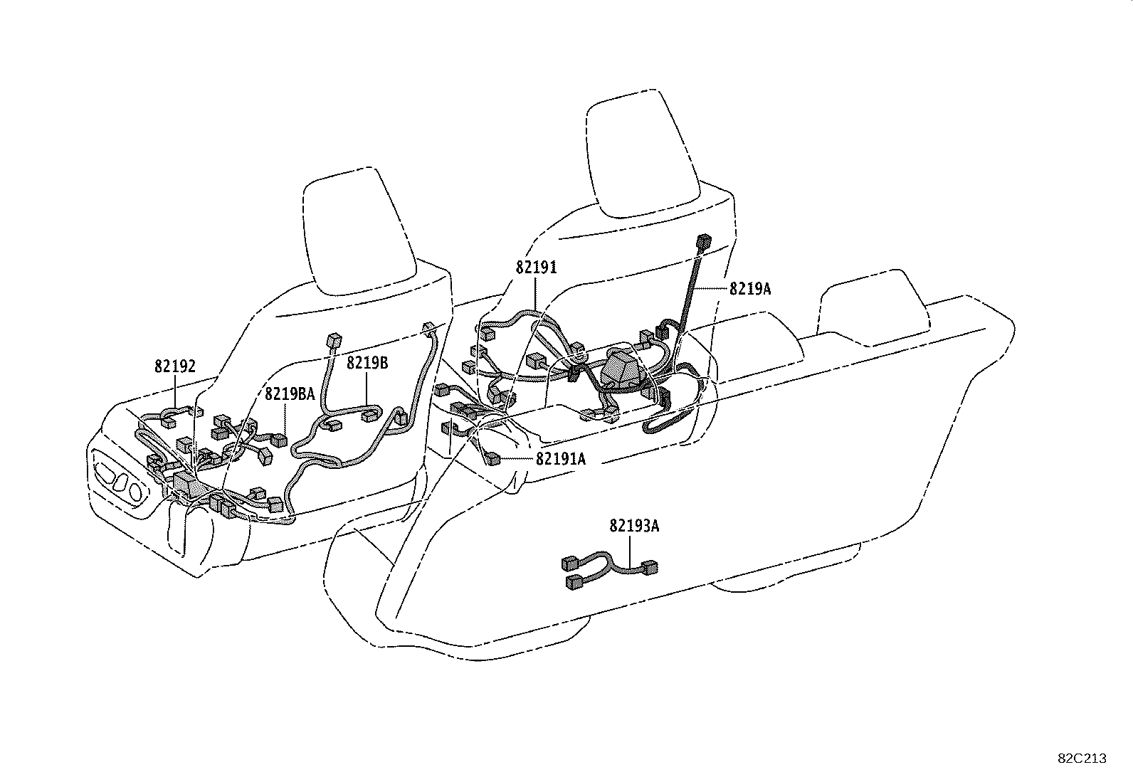 82192-33D80 WIRE, FRONT SEAT, LH product image