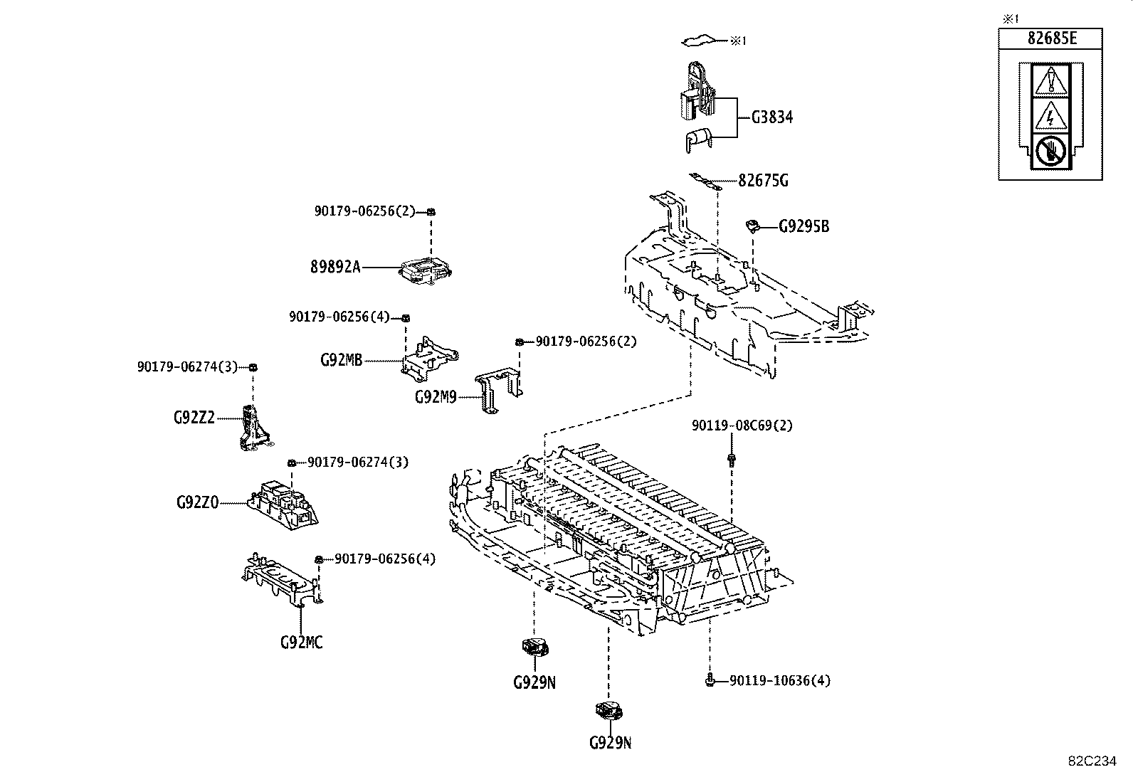 G920B-30040 BRACKET SUB-ASSY, HV BATTERY CARRIER, NO.1 product image