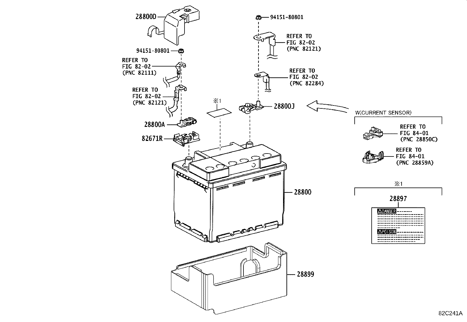 Toyota 89892-33040 SENSOR, BATTERY VOLTAGE