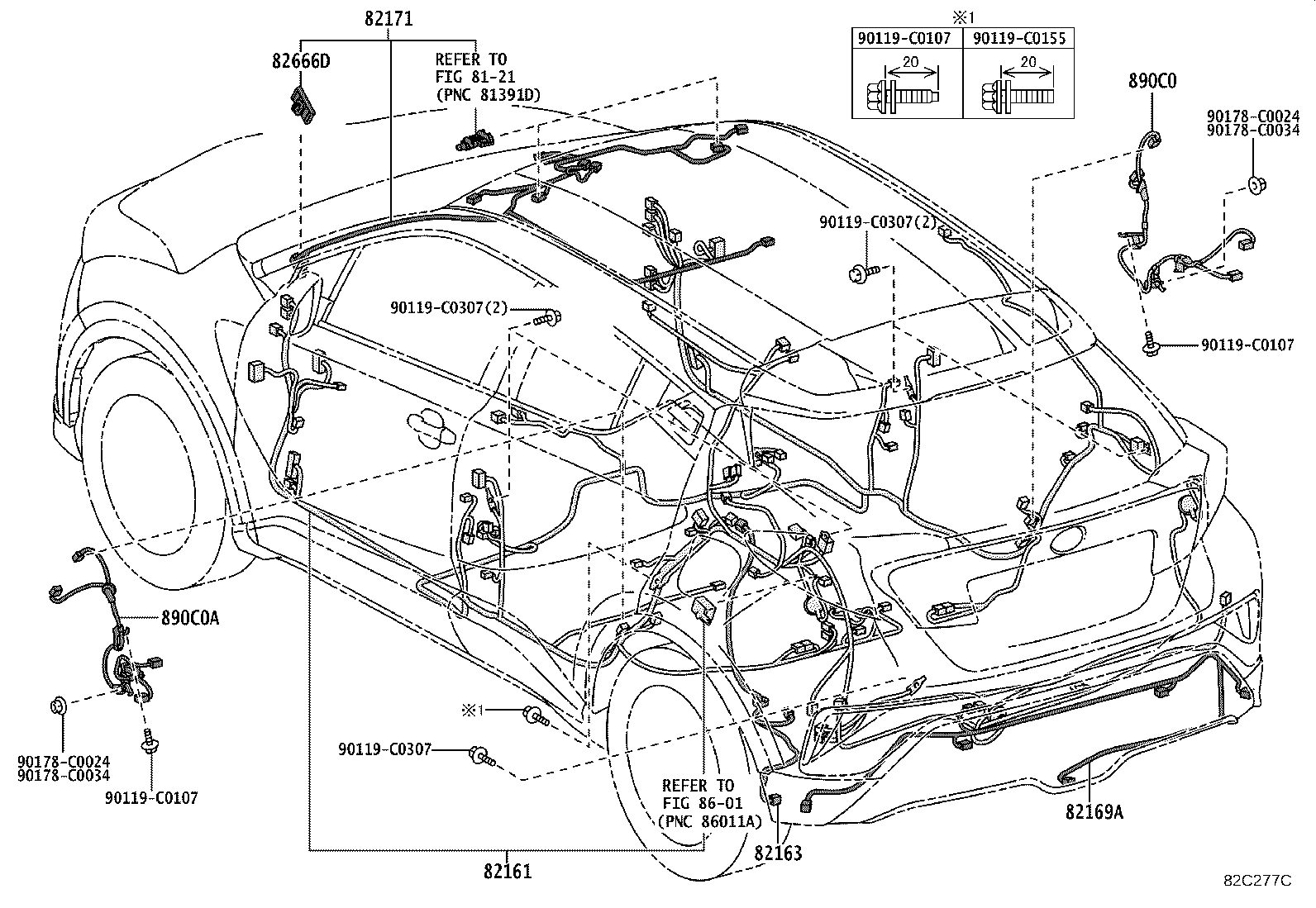 82142-F4090 WIRE, INSTRUMENT PANEL, NO.2 product image