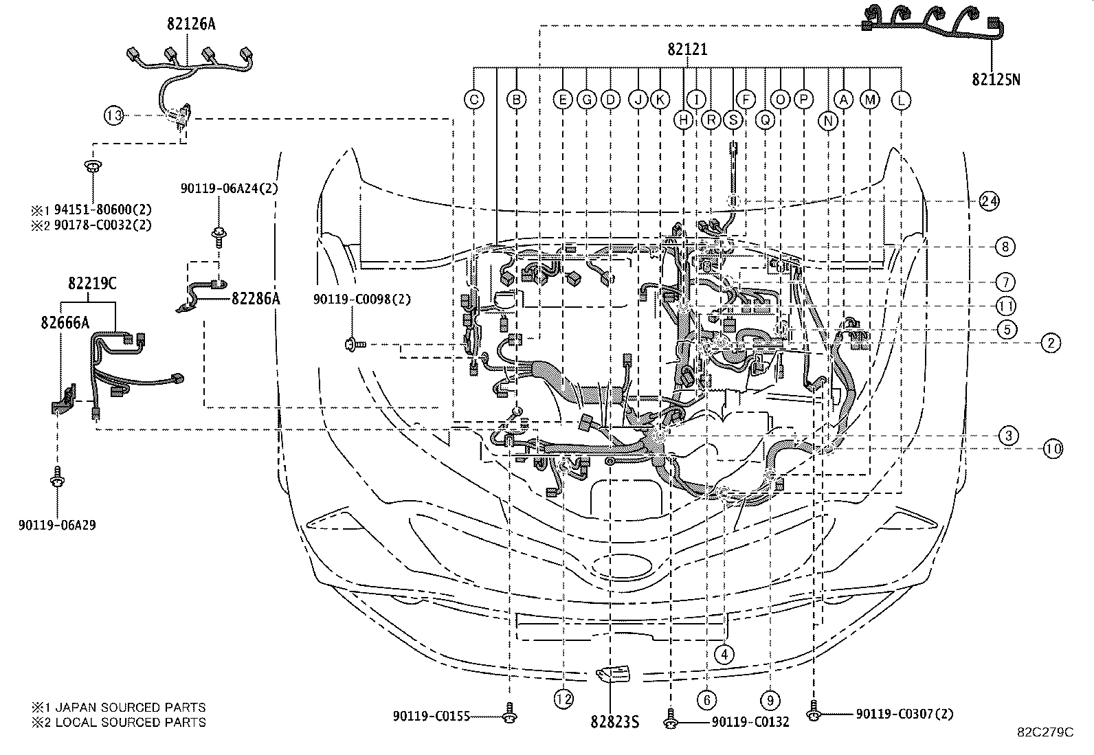 82142-F4090 WIRE, INSTRUMENT PANEL, NO.2 product image