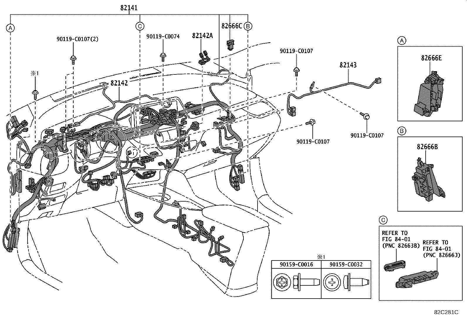 82142-F4090 WIRE, INSTRUMENT PANEL, NO.2 product image