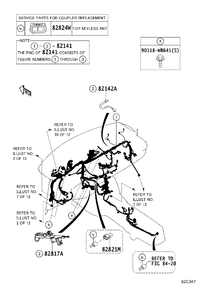 90118-WB708 PROTECTOR, WIRING HARNESS, NO.1 product image