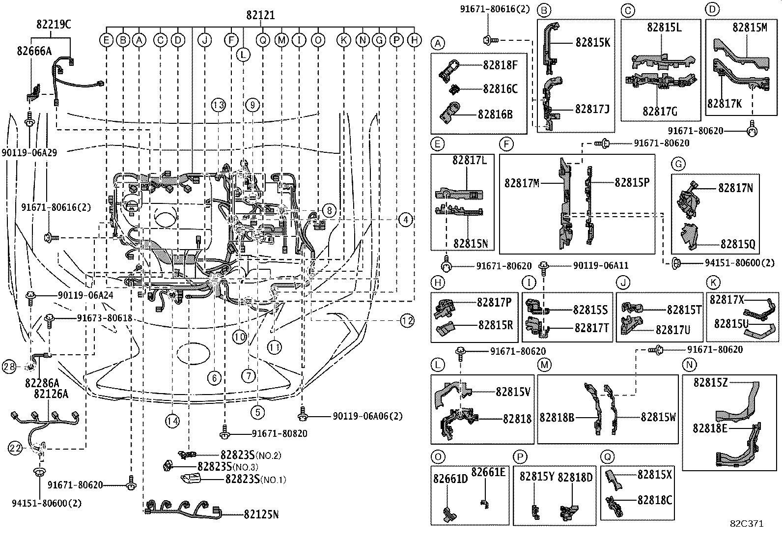 82143-76040 WIRE, INSTRUMENT PANEL, NO.3 product image