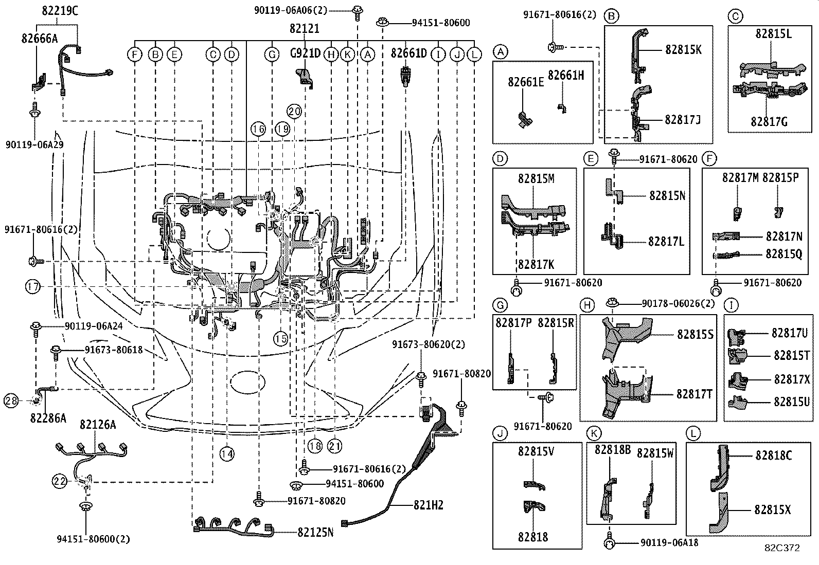 82143-76040 WIRE, INSTRUMENT PANEL, NO.3 product image