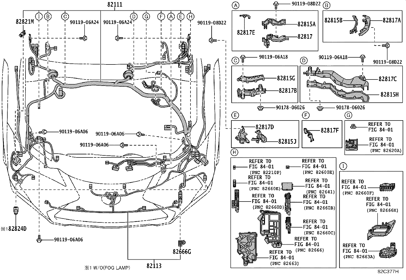 Toyota 8216A-76020 WIRE, FLOOR NO.7
