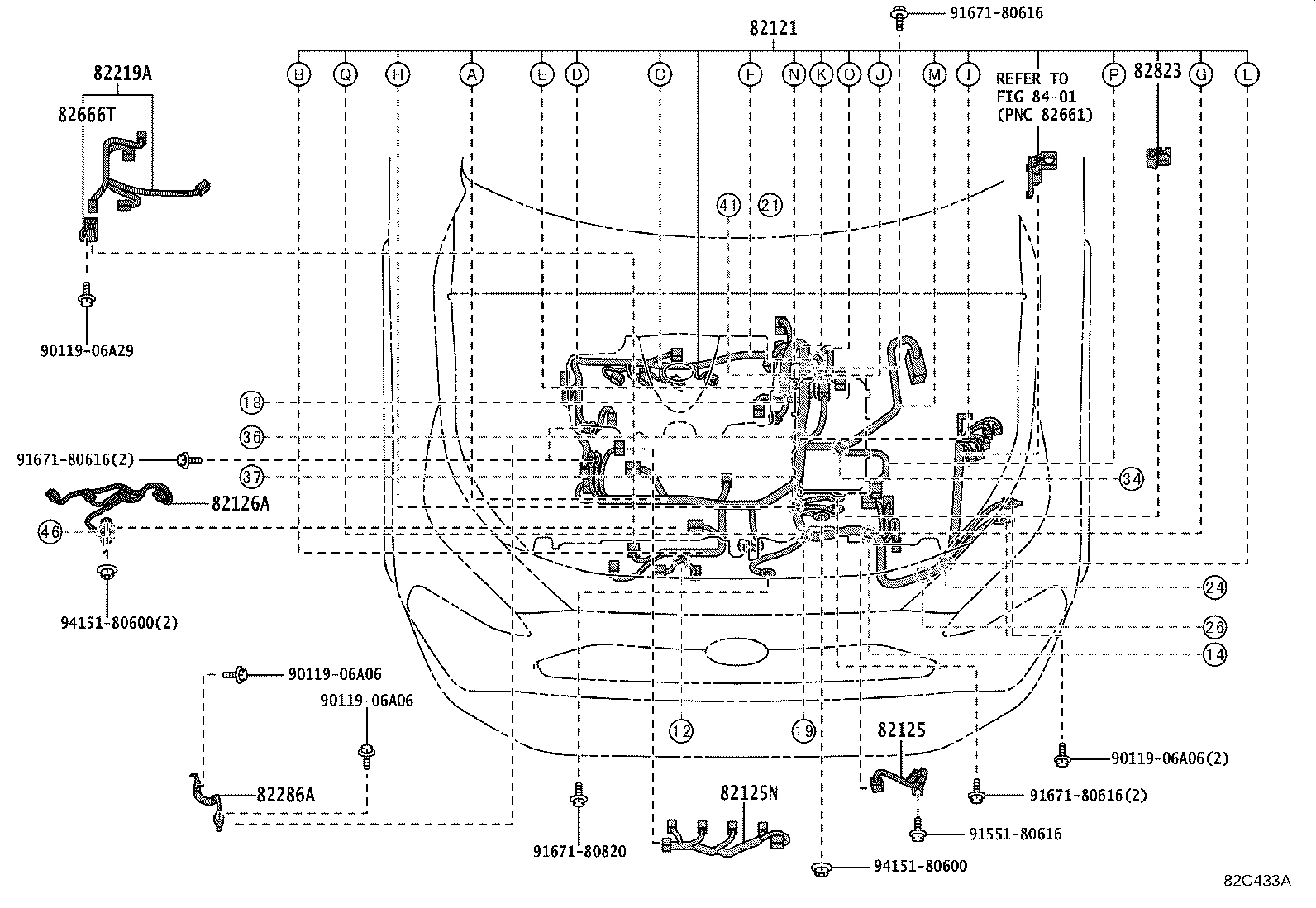 82154-42100 WIRE, REAR DOOR, NO.2 product image