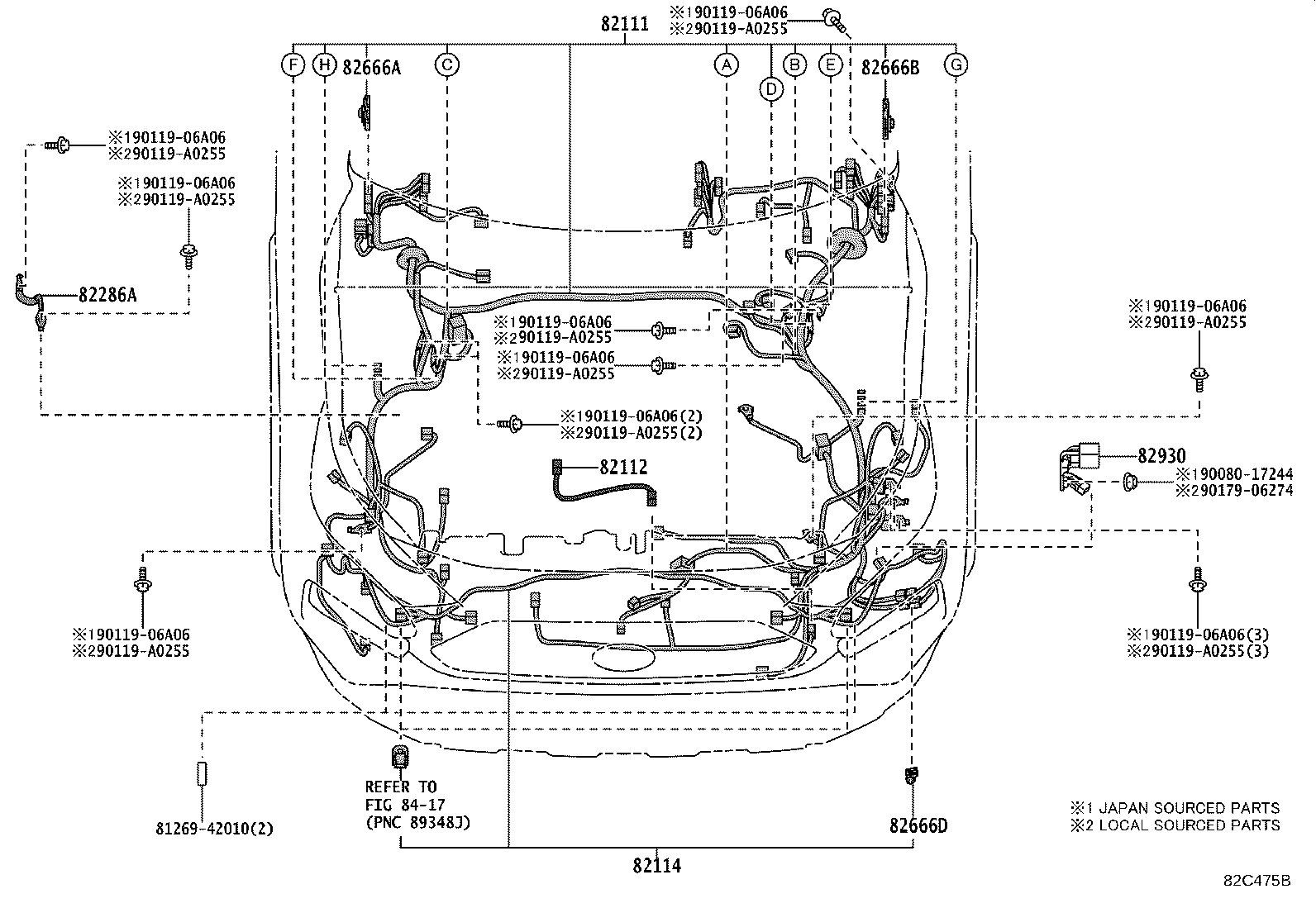 Toyota 82143-0R070 WIRE, INSTRUMENT PANEL, NO.3