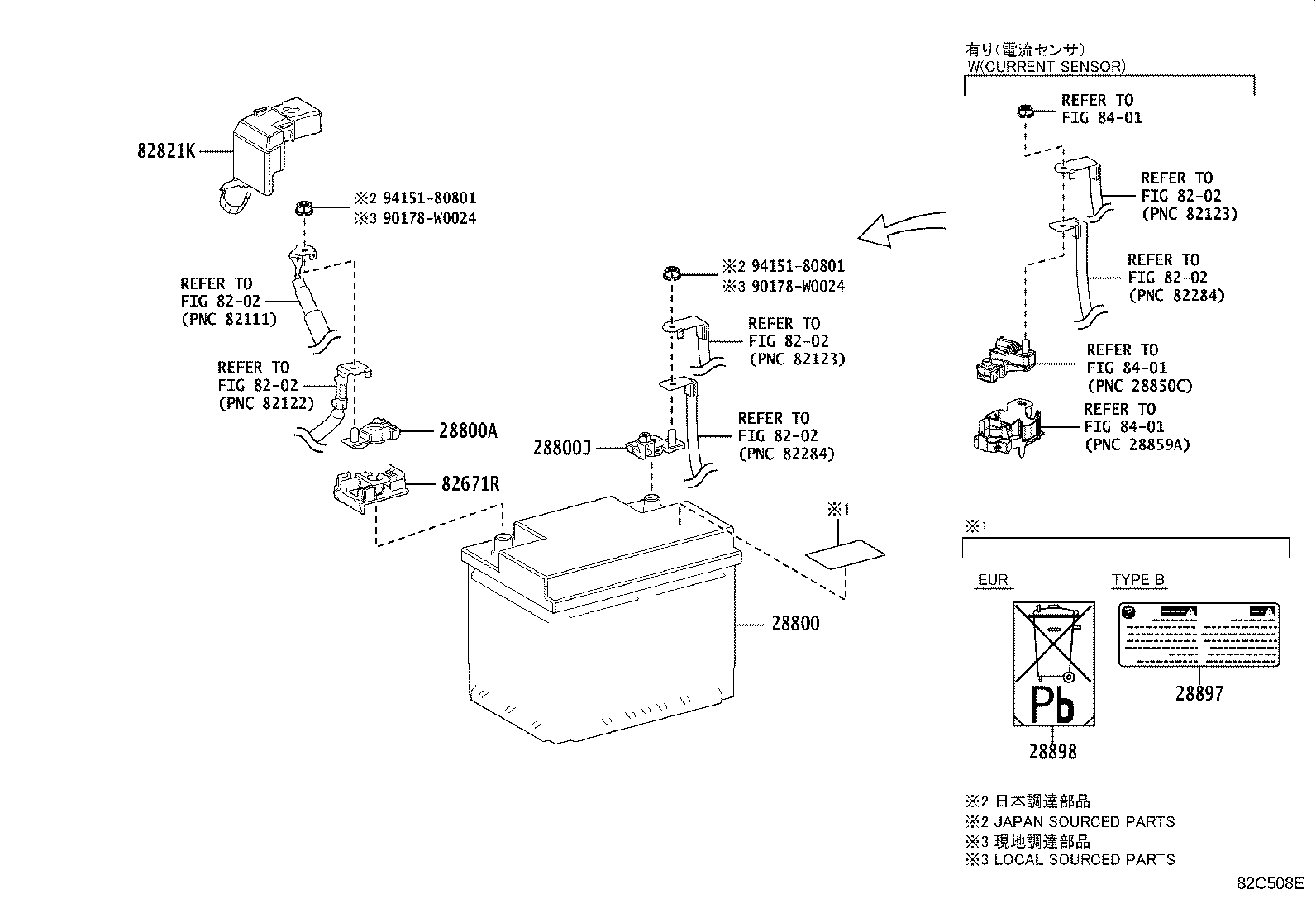 Toyota 28800-25082 BATTERY