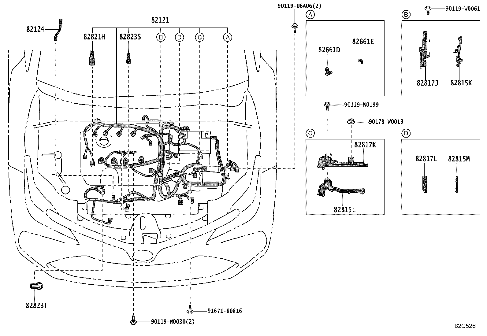 82817-47N40 PROTECTOR, WIRING HARNESS, NO.2 product image
