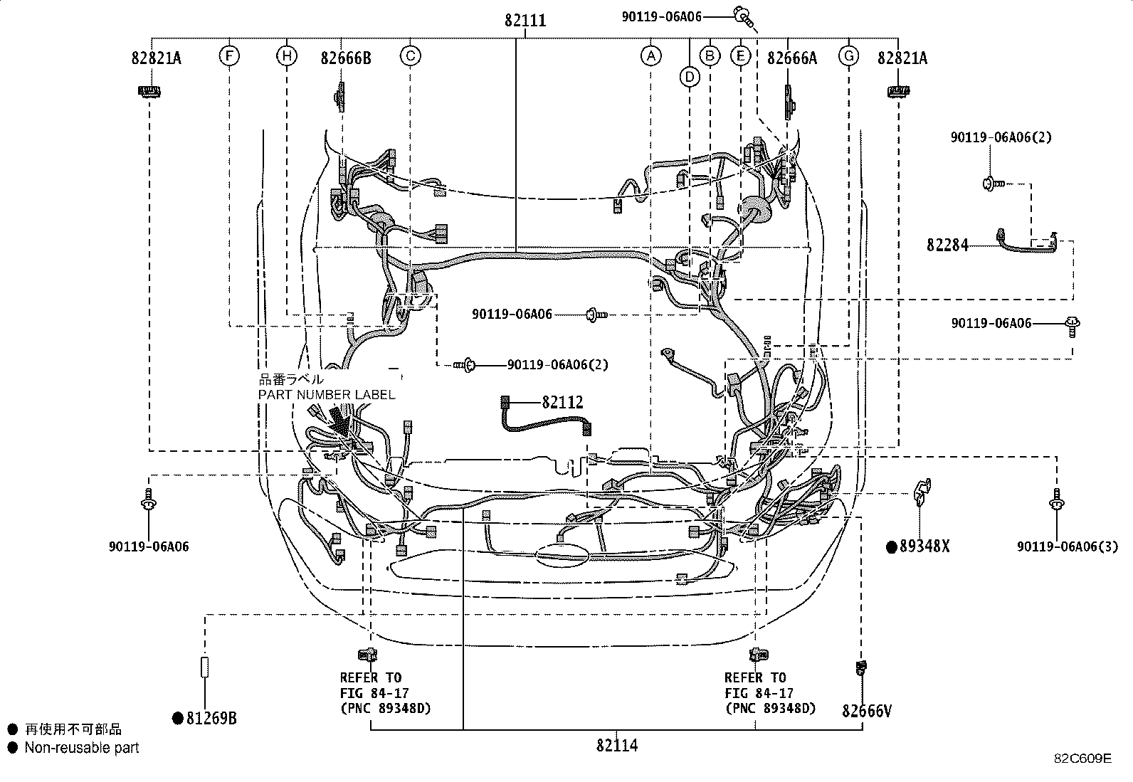 Toyota 82143-42070 WIRE, INSTRUMENT PANEL, NO.3