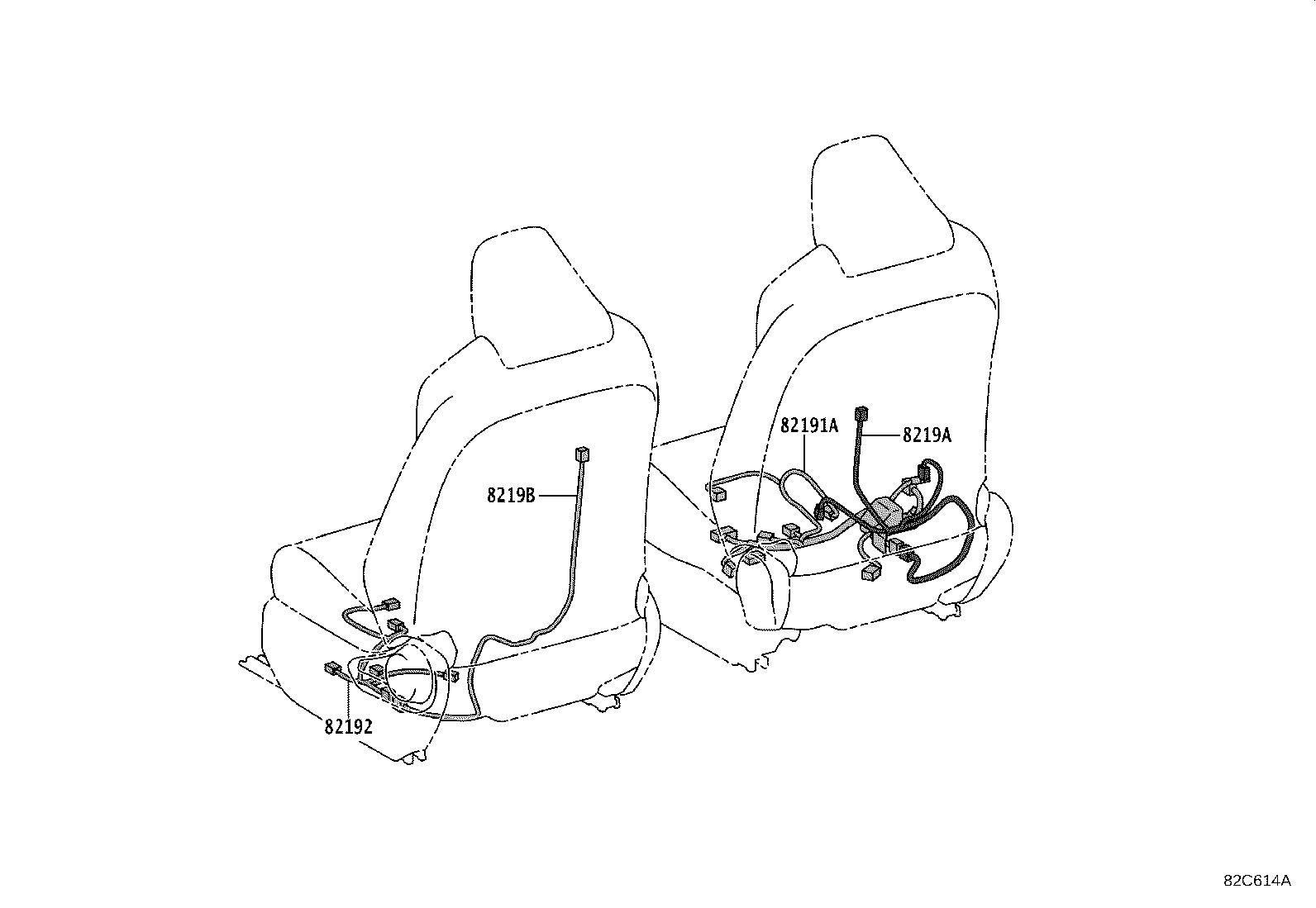 82154-42100 WIRE, REAR DOOR, NO.2 product image