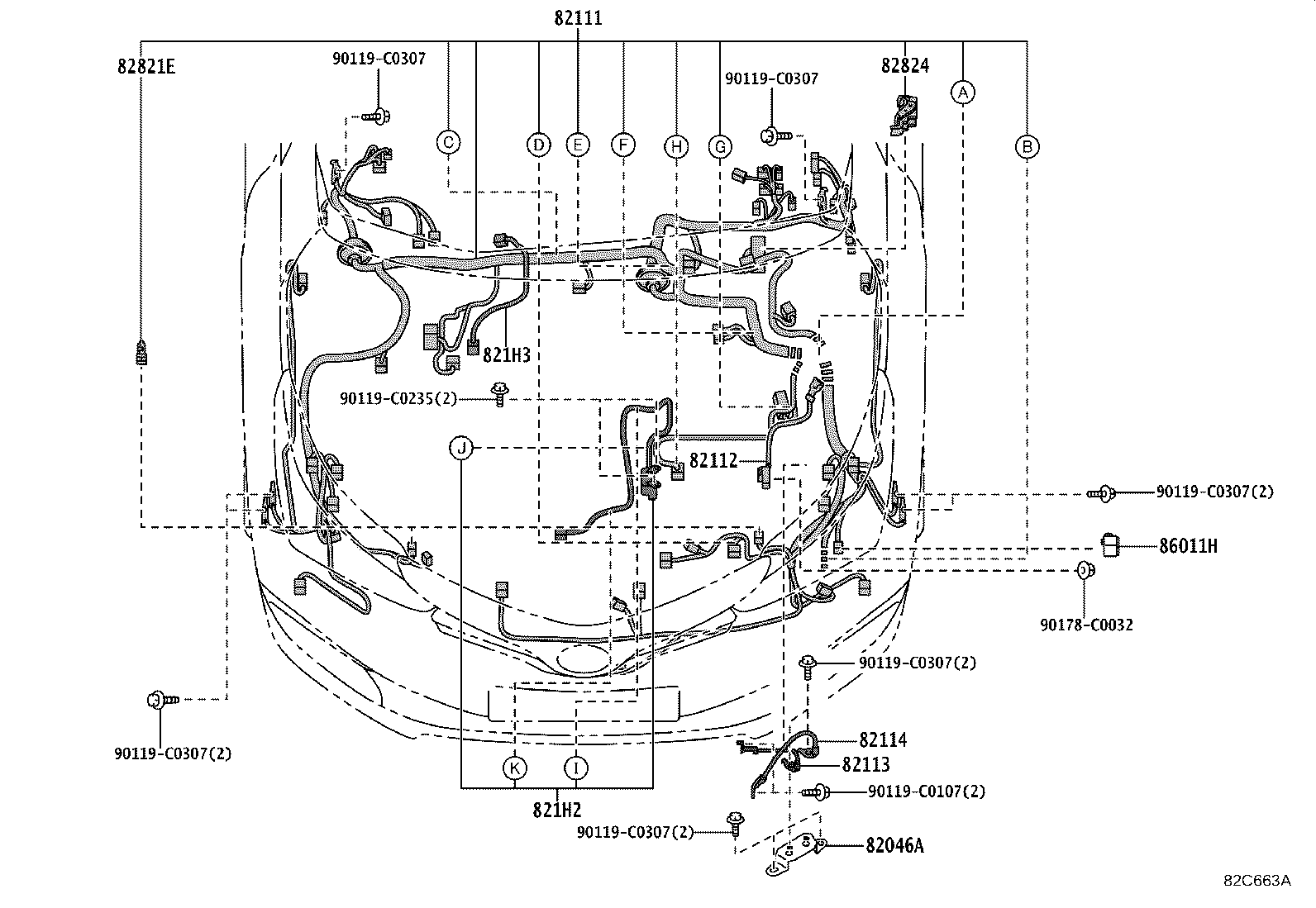82817-02P40 PROTECTOR, WIRING HARNESS, NO.13 product image