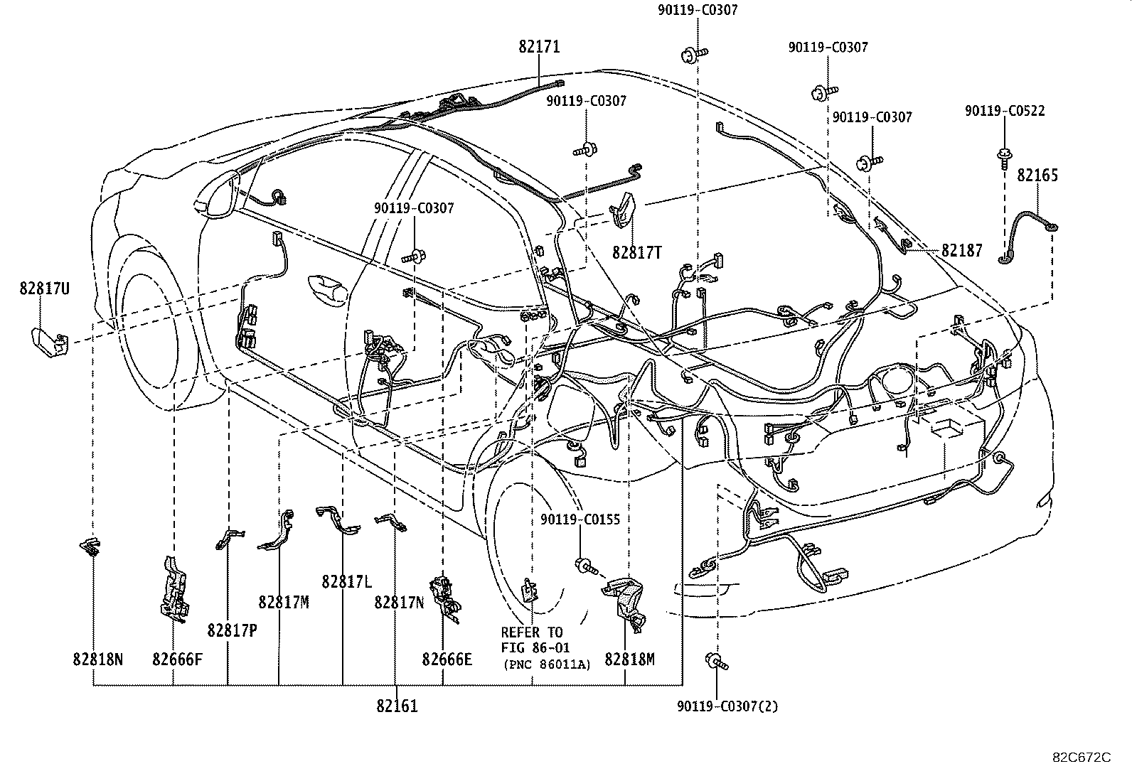 82817-02P40 PROTECTOR, WIRING HARNESS, NO.13 product image