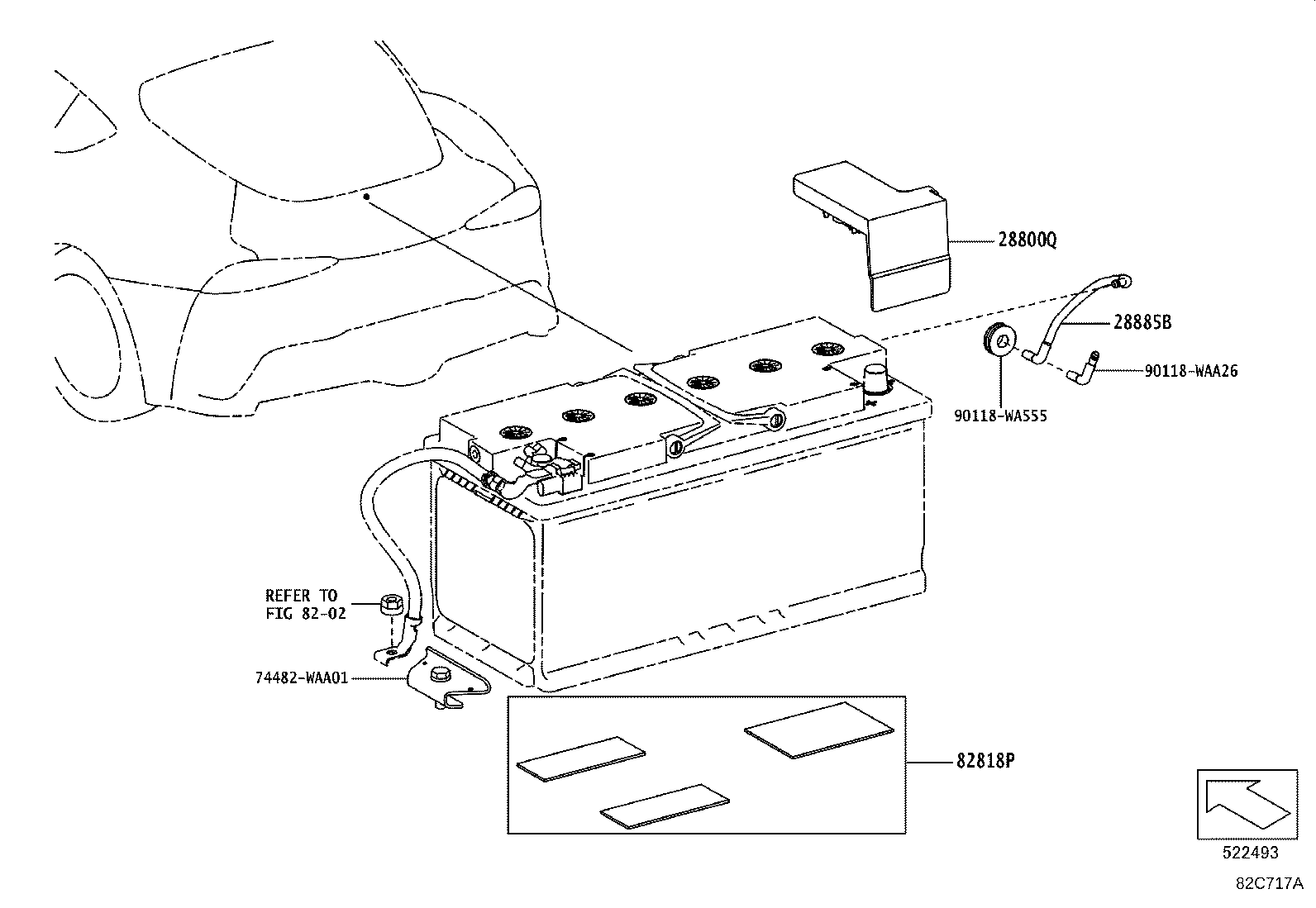 Toyota 28885-WAA01 HOSE, BATTERY