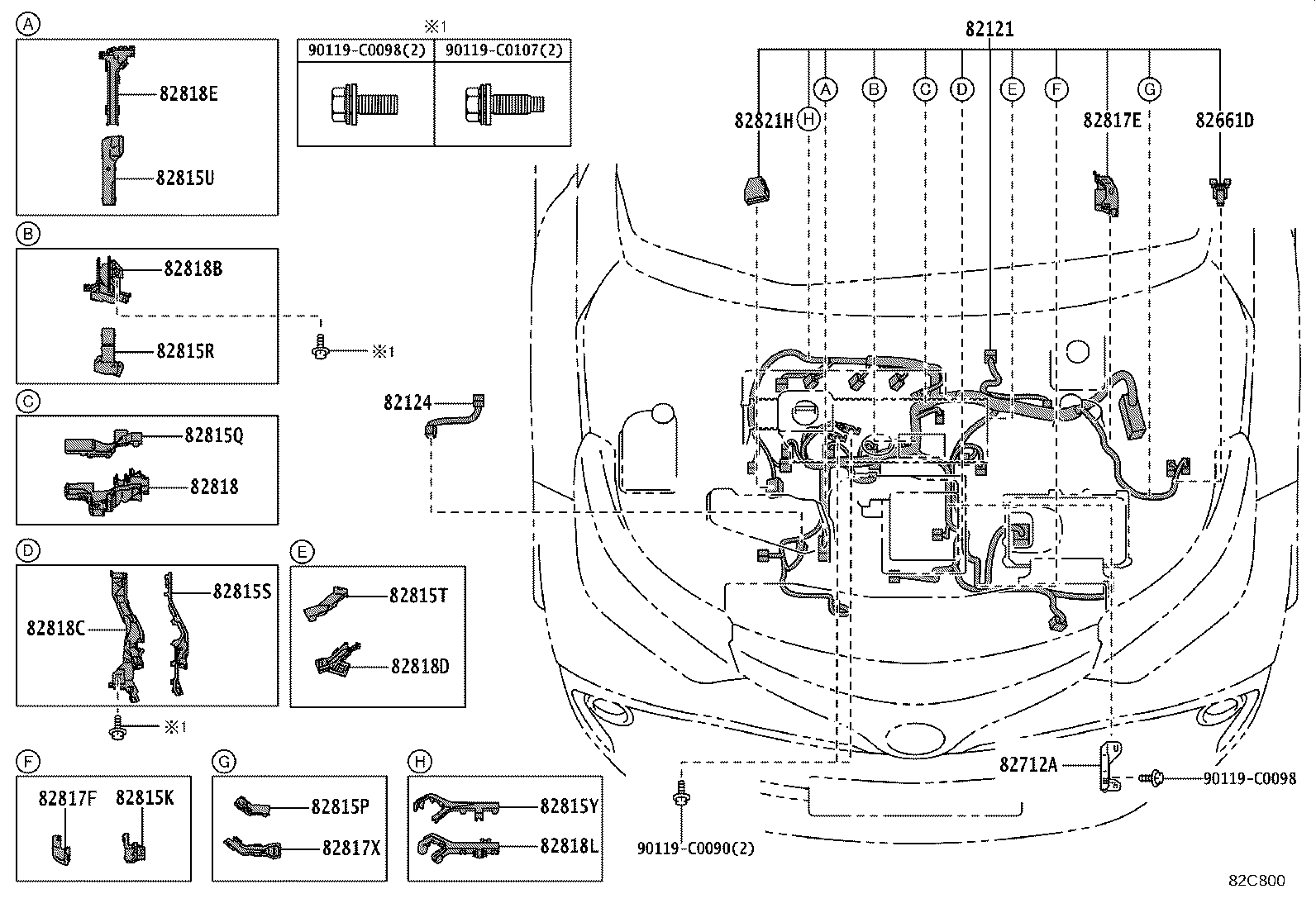82165-02140 WIRE, FRAME, NO.2 product image