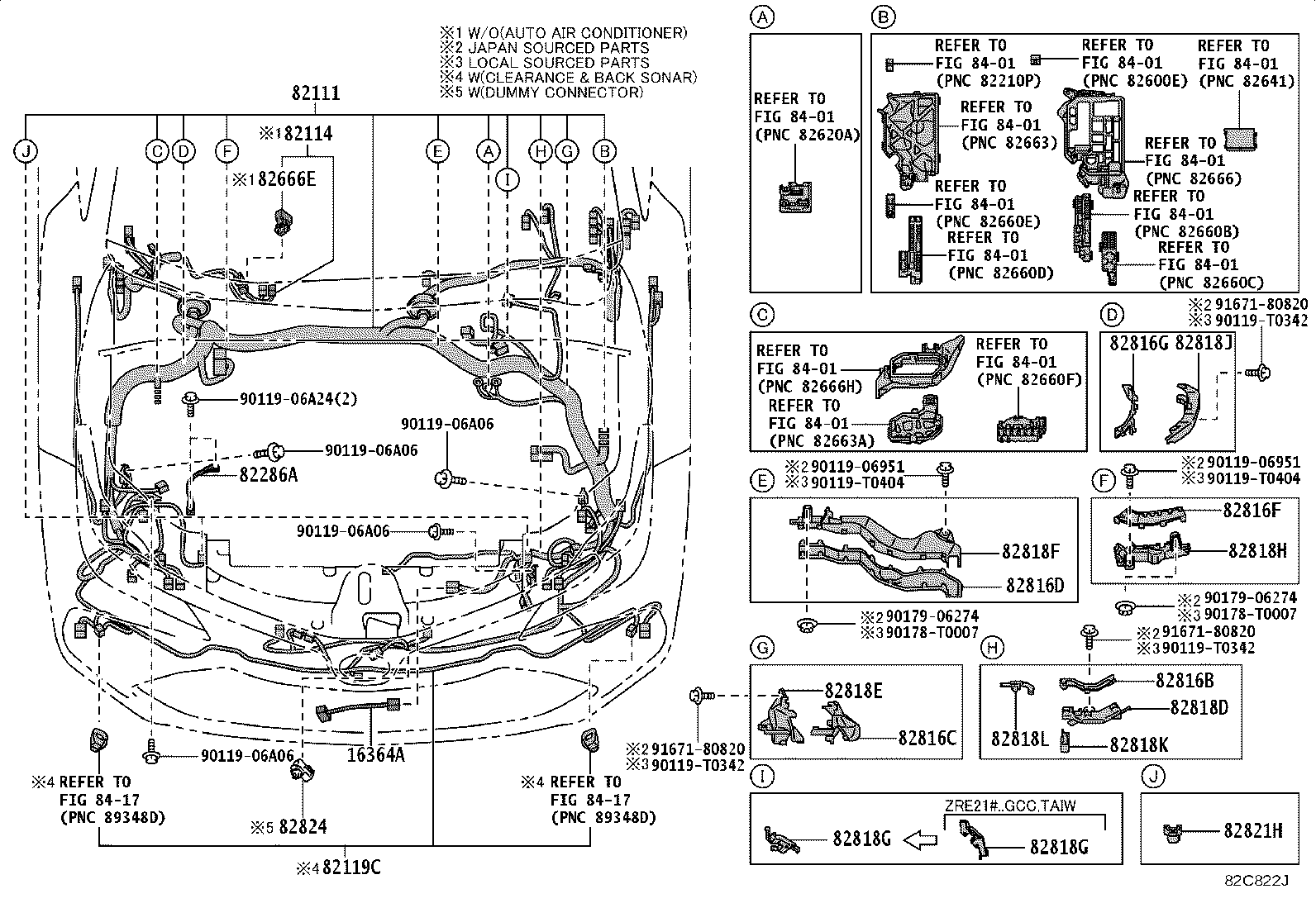82114-02060 WIRE, ENGINE ROOM, NO.4 product image