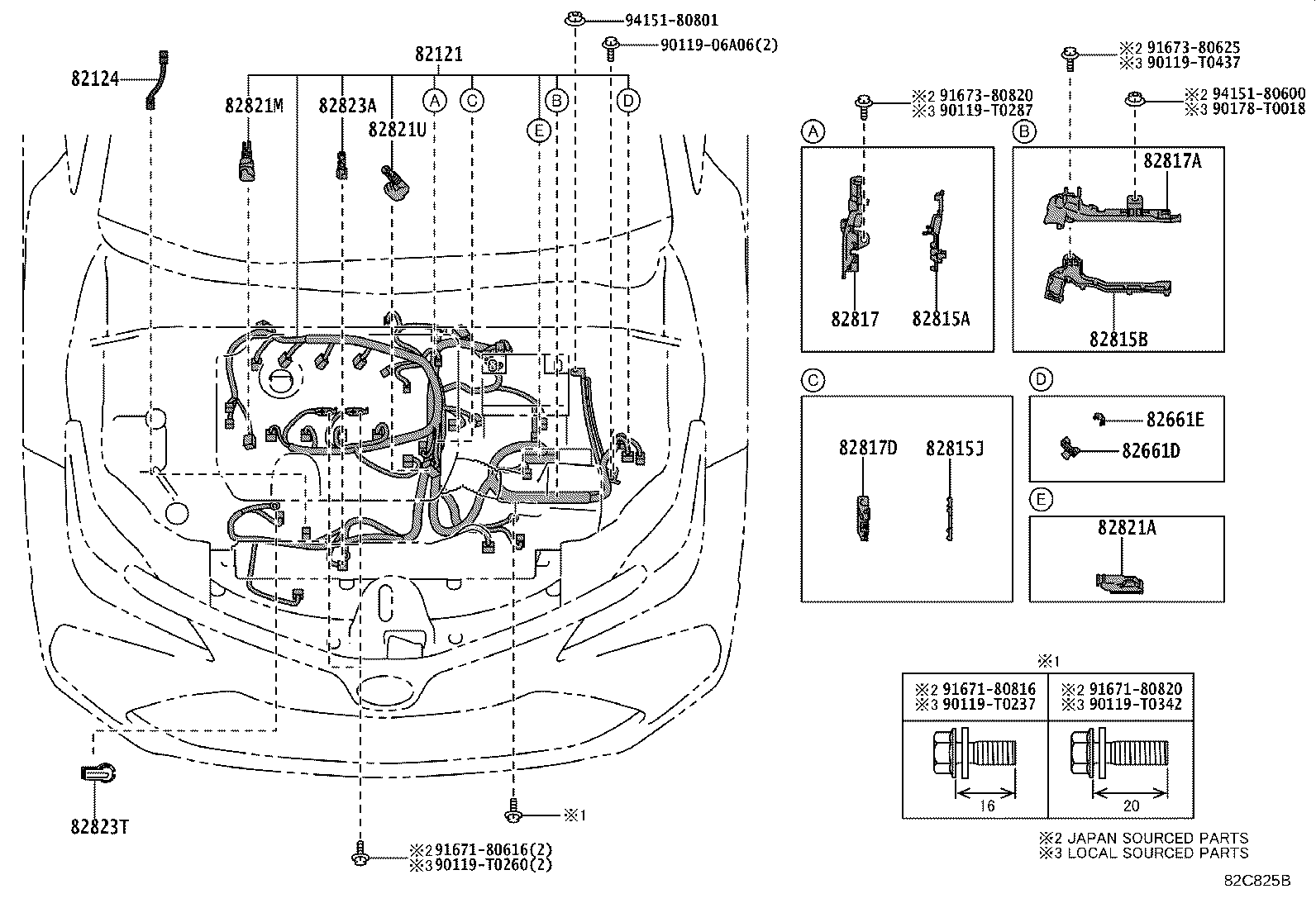 82114-02060 WIRE, ENGINE ROOM, NO.4 product image