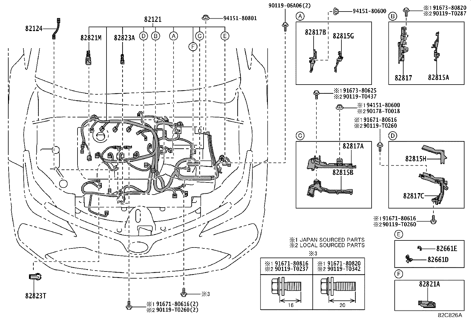 82114-02060 WIRE, ENGINE ROOM, NO.4 product image