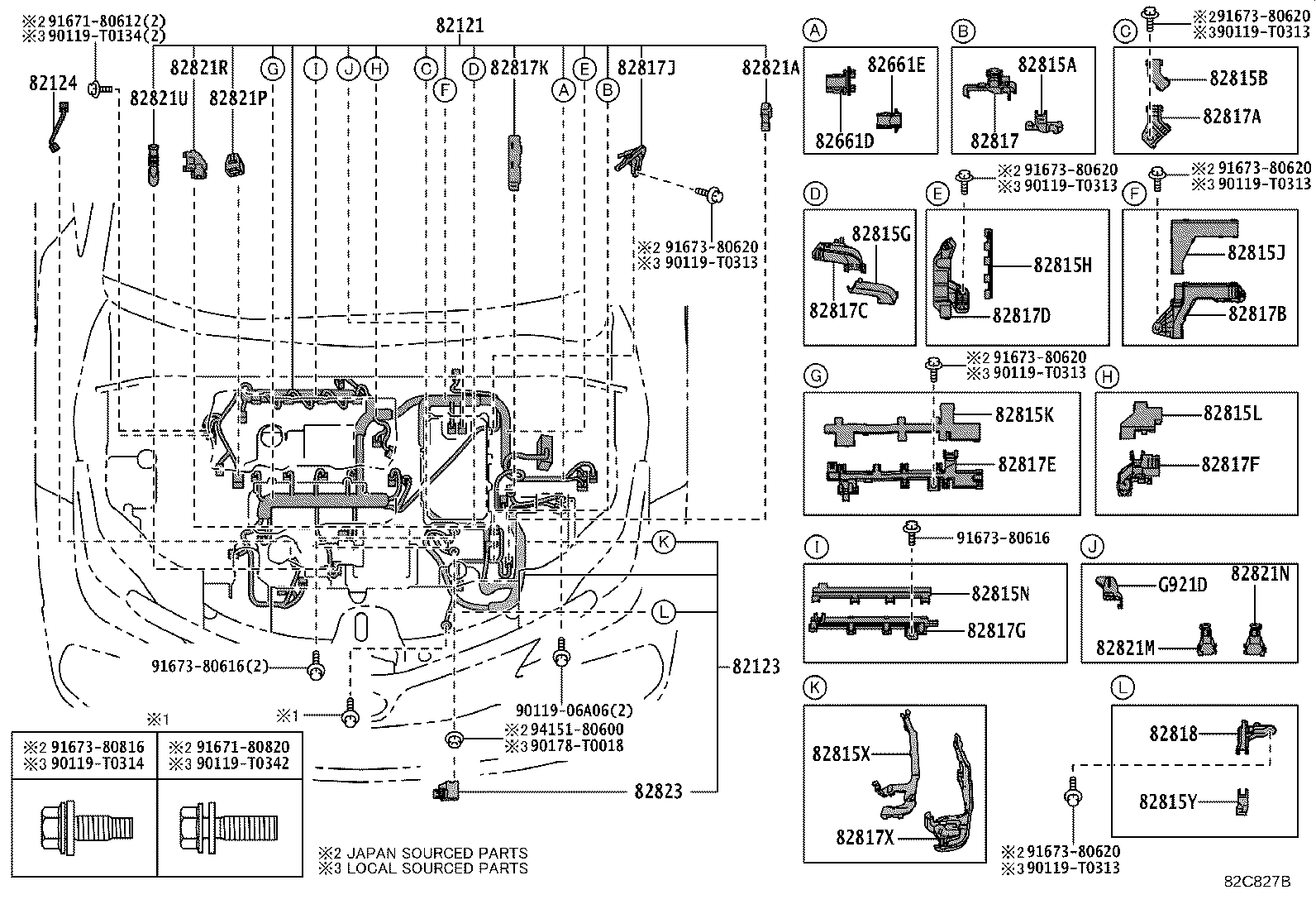 82114-02060 WIRE, ENGINE ROOM, NO.4 product image