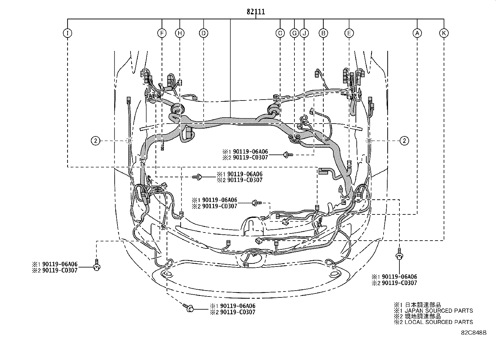 82140-02520 WIRE, INSTRUMENT PANEL, NO.2 product image