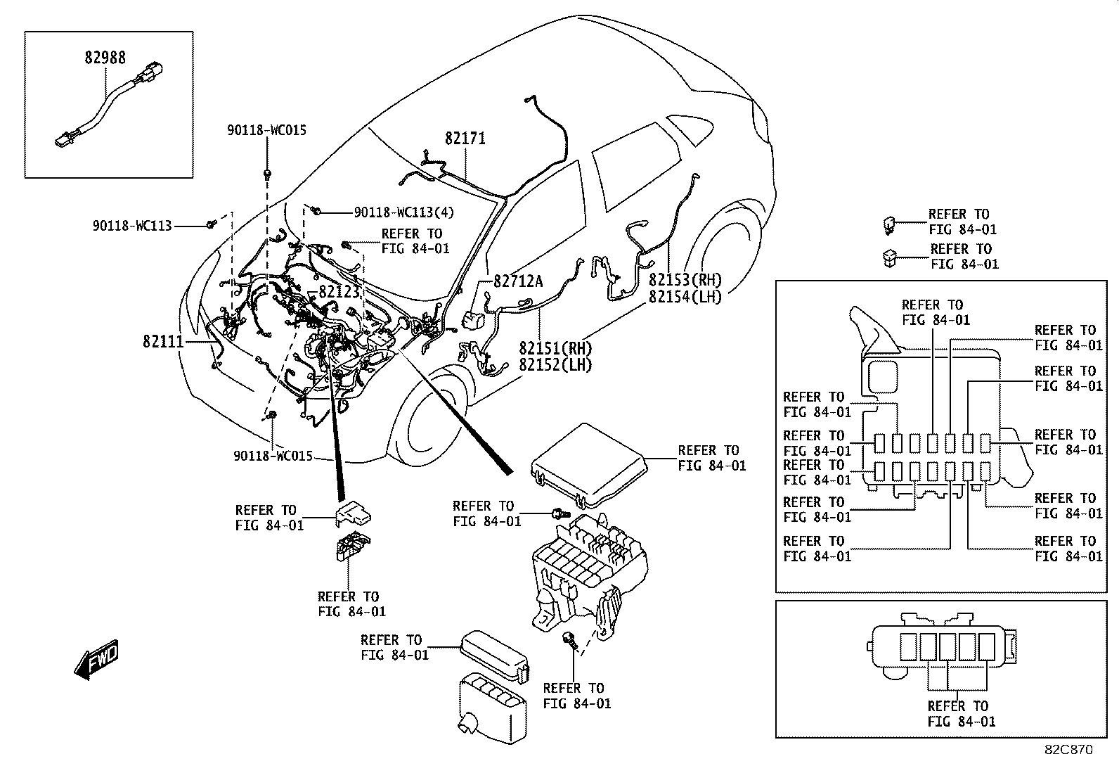 82817-WC001 SUPPORT, WIRING HARNESS product image