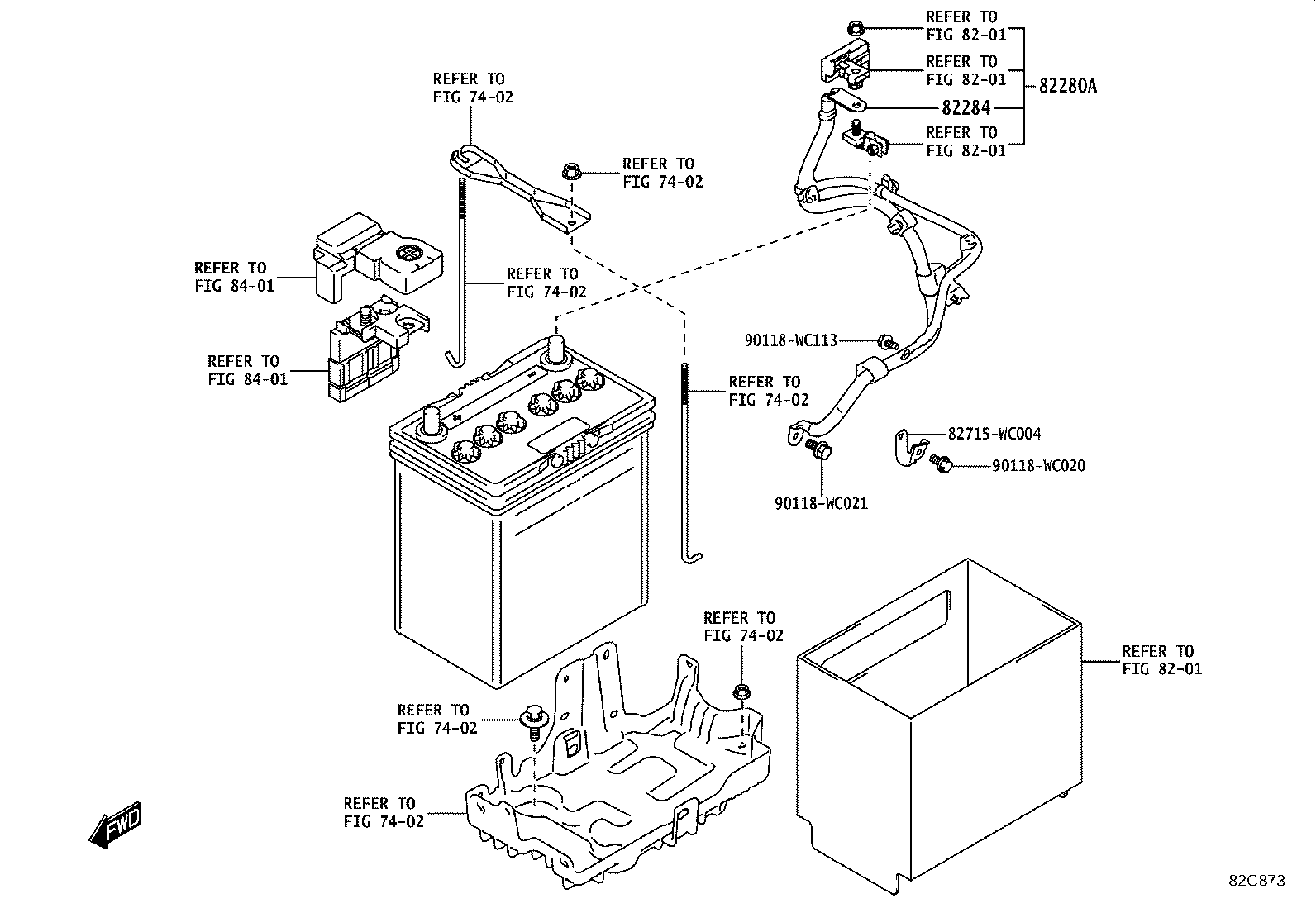 82817-WC001 SUPPORT, WIRING HARNESS product image